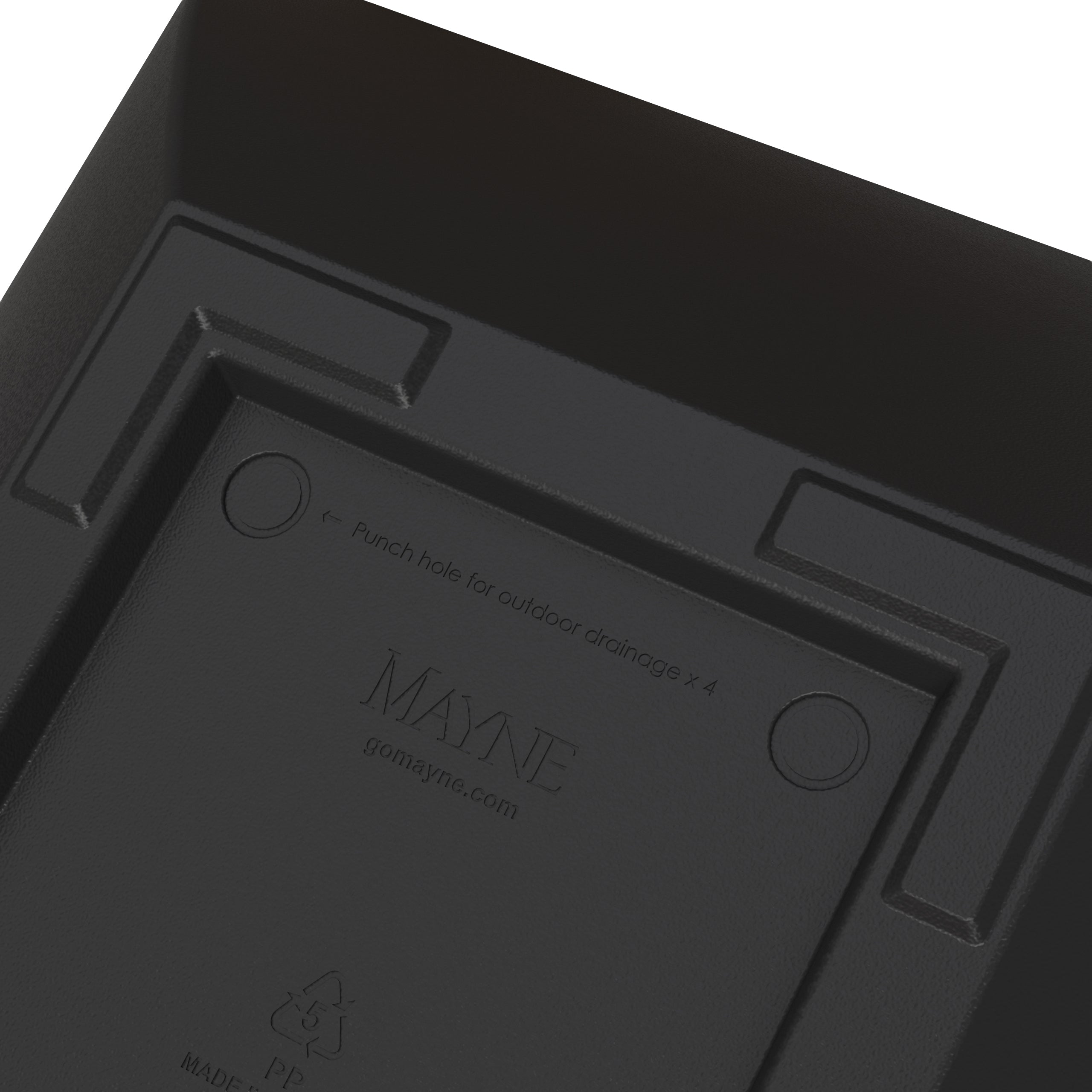 Mayne Evolve 20-Inch Square Tapered Bowl Planter