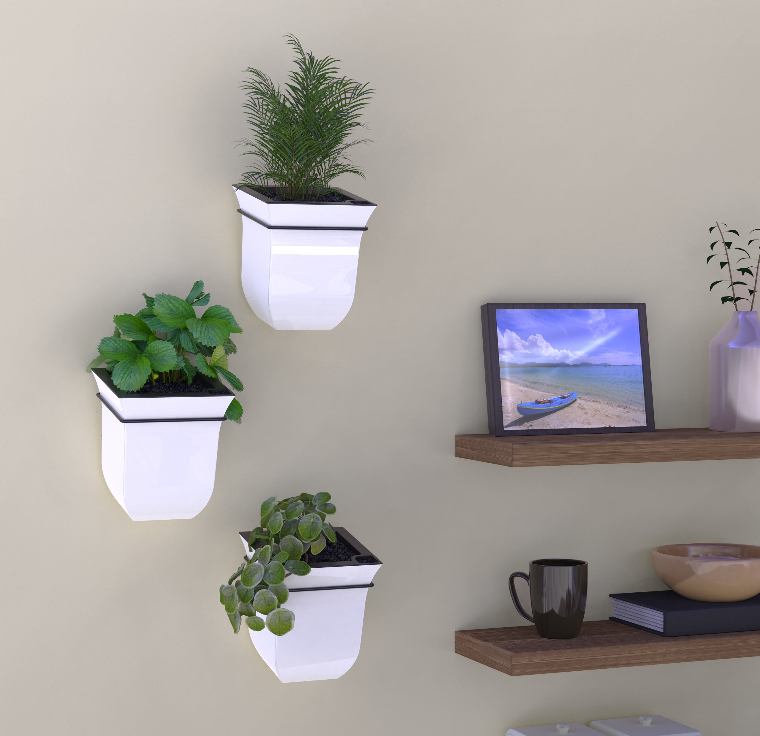 Mayne Valencia 8in Wall Mount Planter (3-Pack)