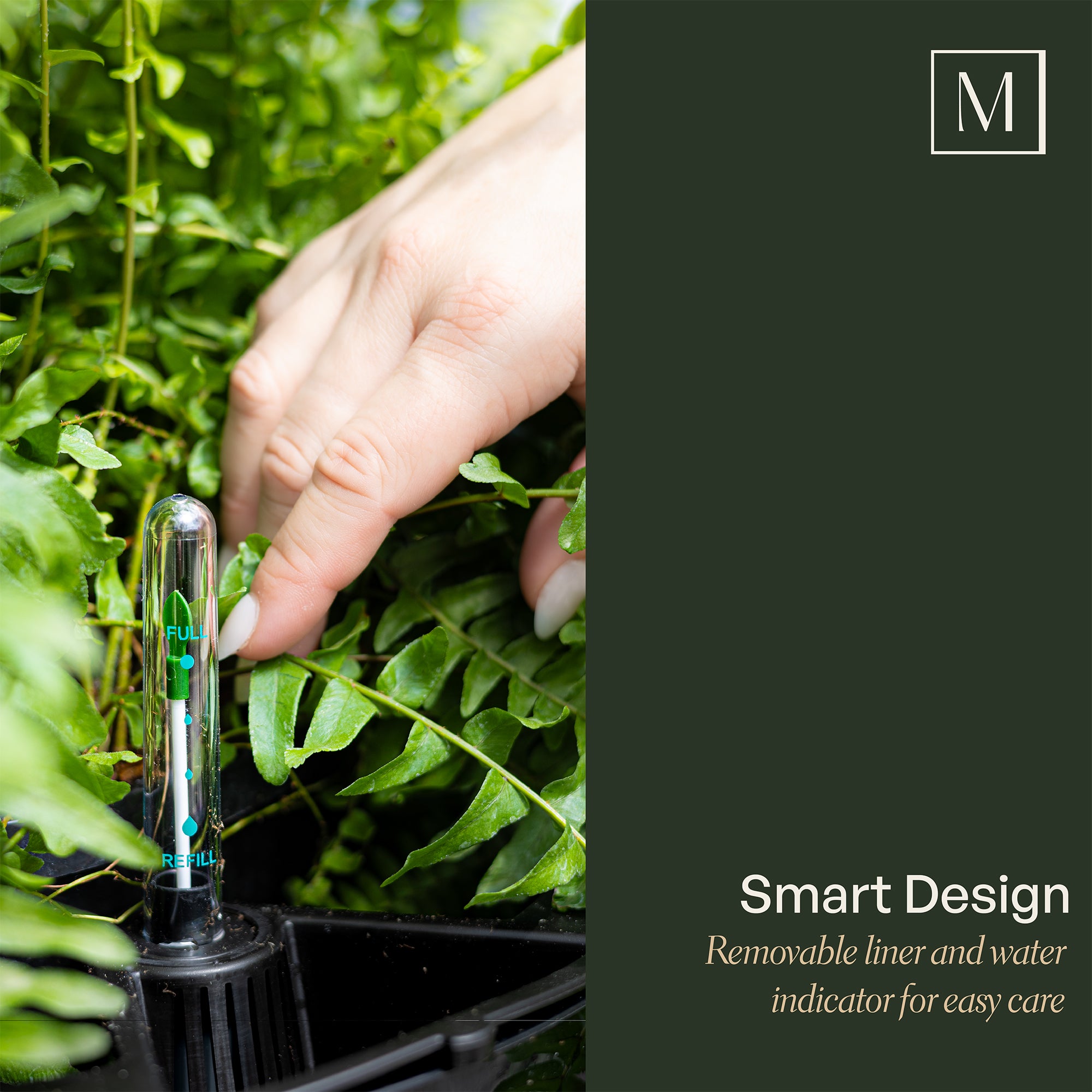 Mayne Caprio 14-Inch Self-Watering Hanging Planter with Water Level Indicator (2-Pack)