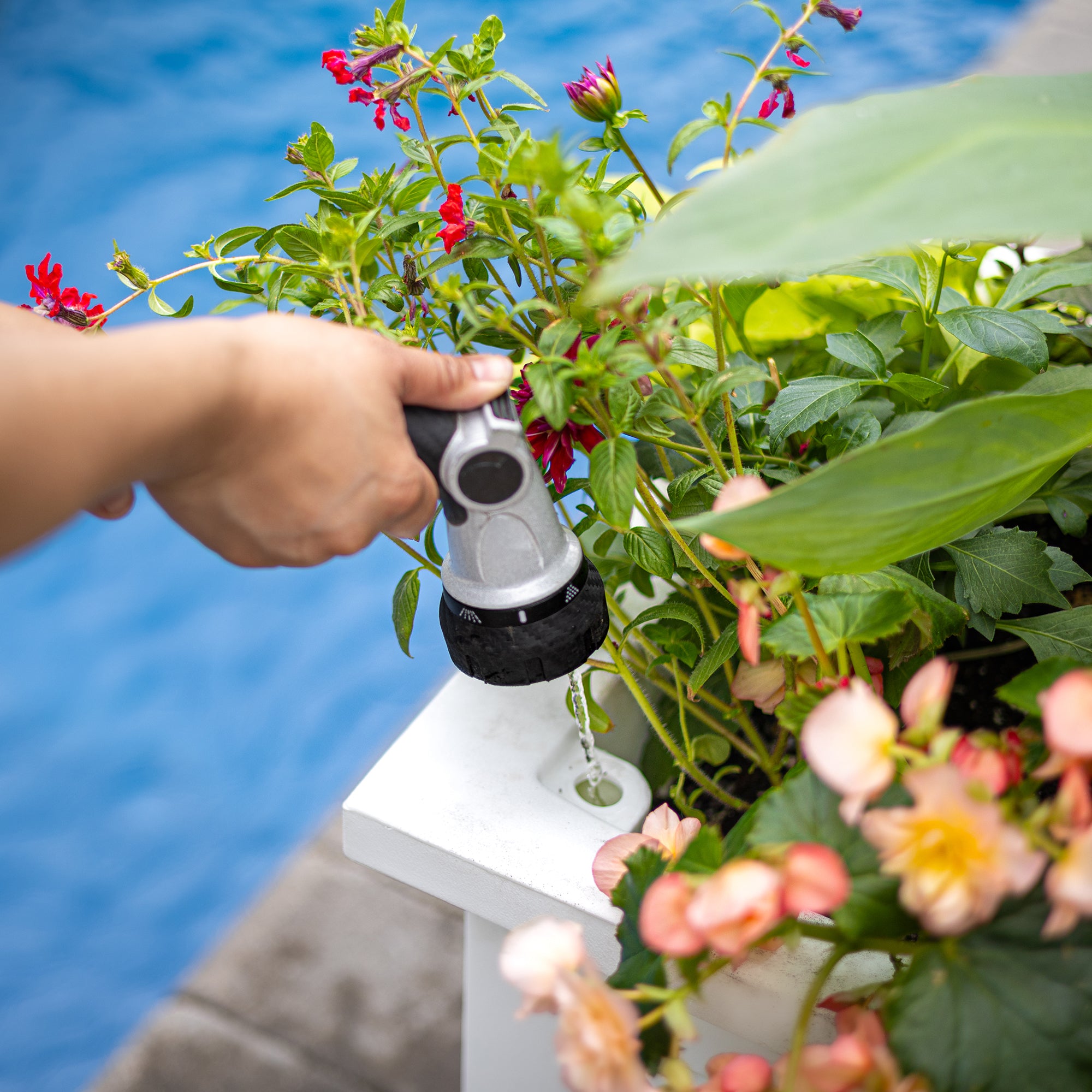 Mayne Nantucket 32-Inch Self-Watering Tall Planter with Removable Planting Insert