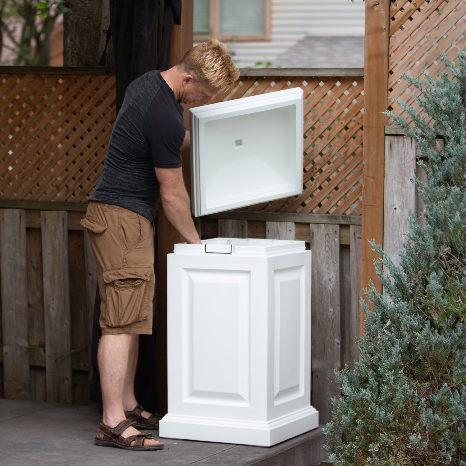Mayne Berkshire Multi-Purpose Storage Bin - Includes Waste Bag Hooks