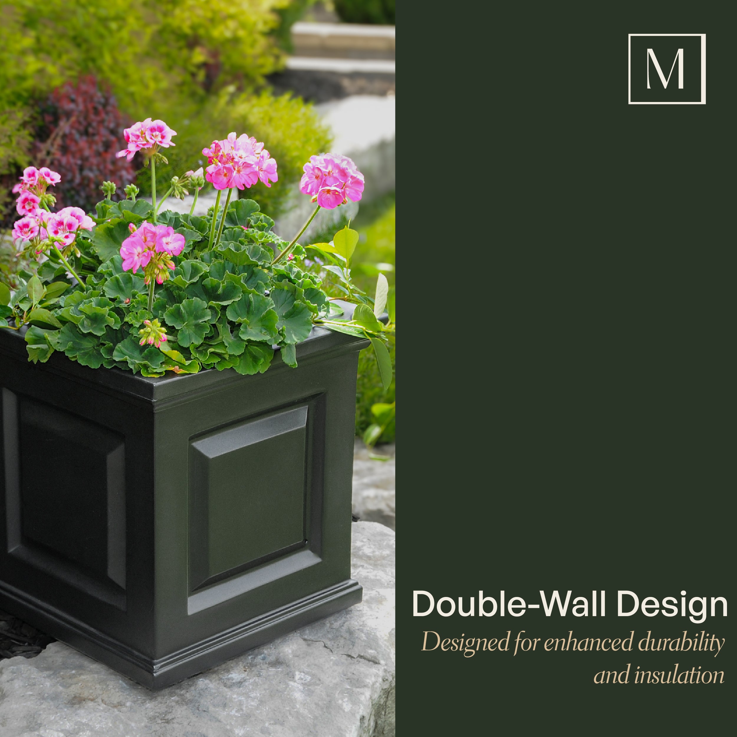 Mayne Nantucket 16in Square Planter
