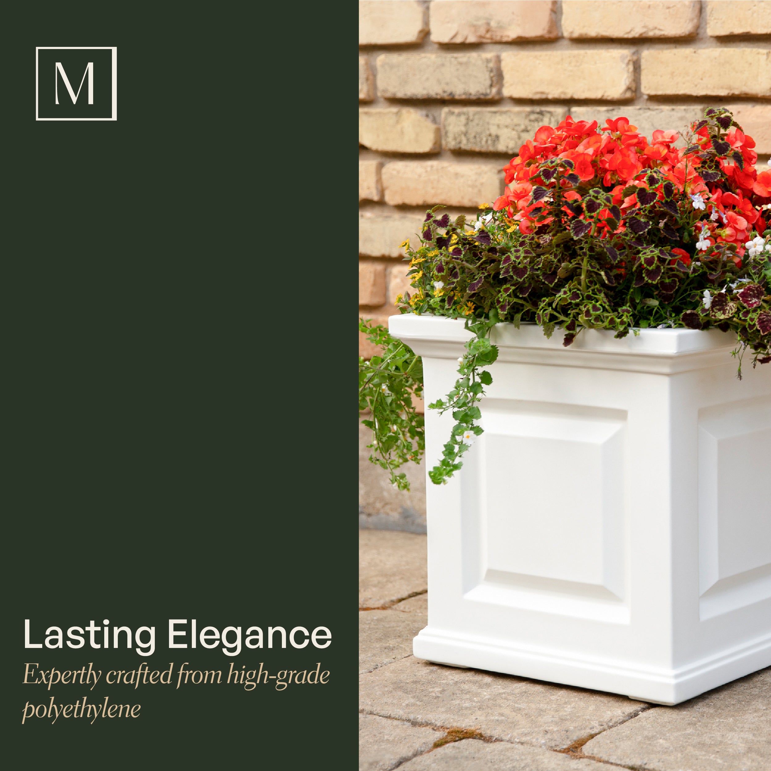 Mayne Nantucket 16in Square Planter