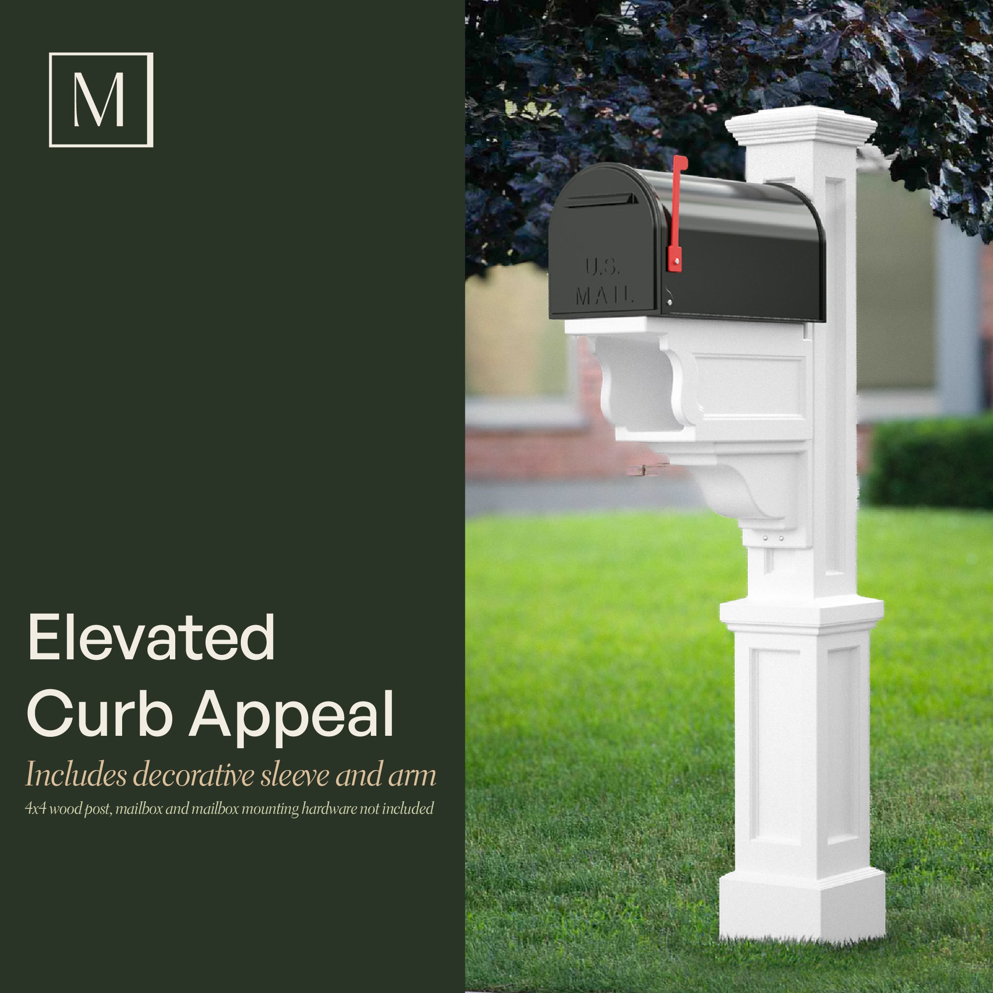 Mayne Dover Single Arm Mail Post