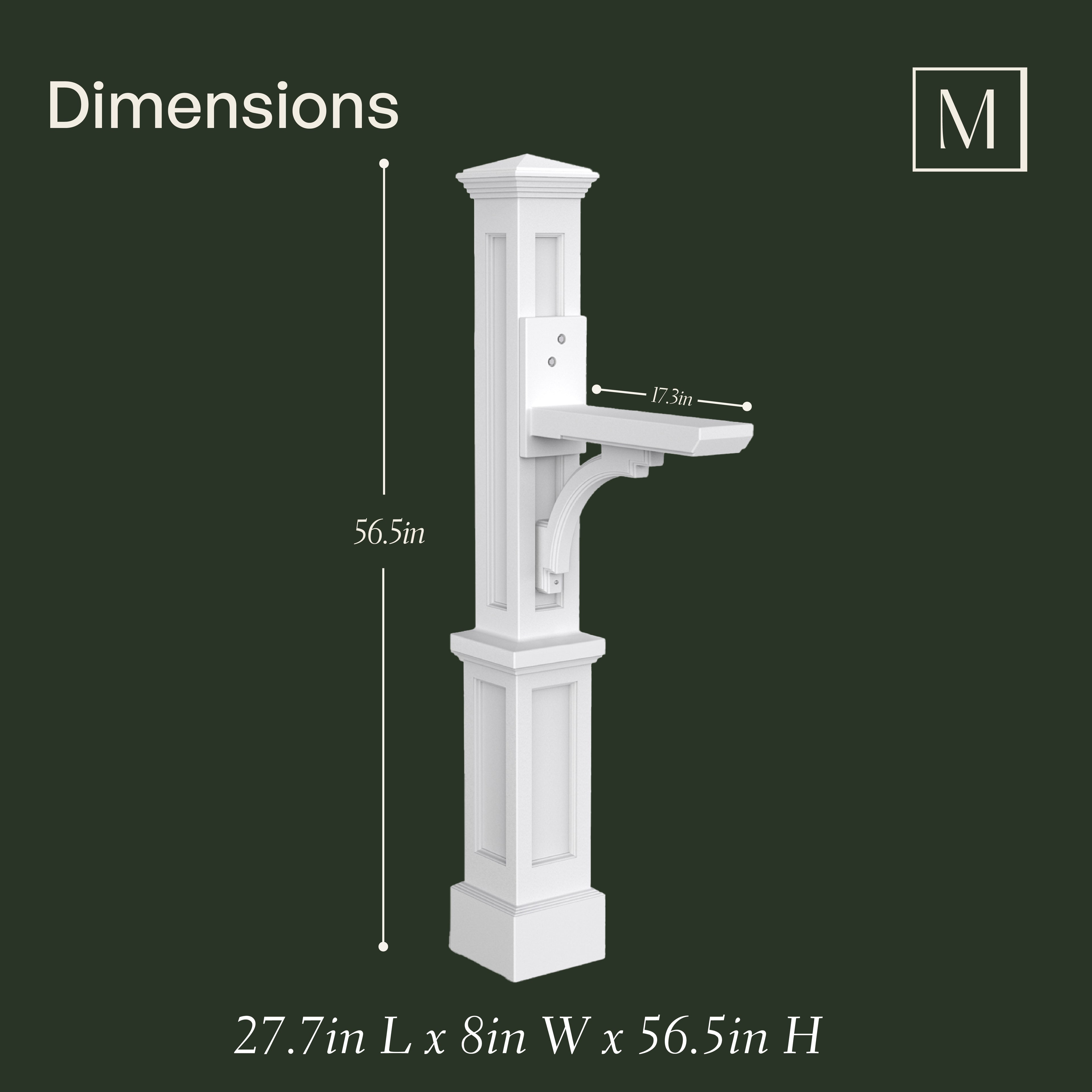 Mayne Newport Plus Single Arm Mail Post