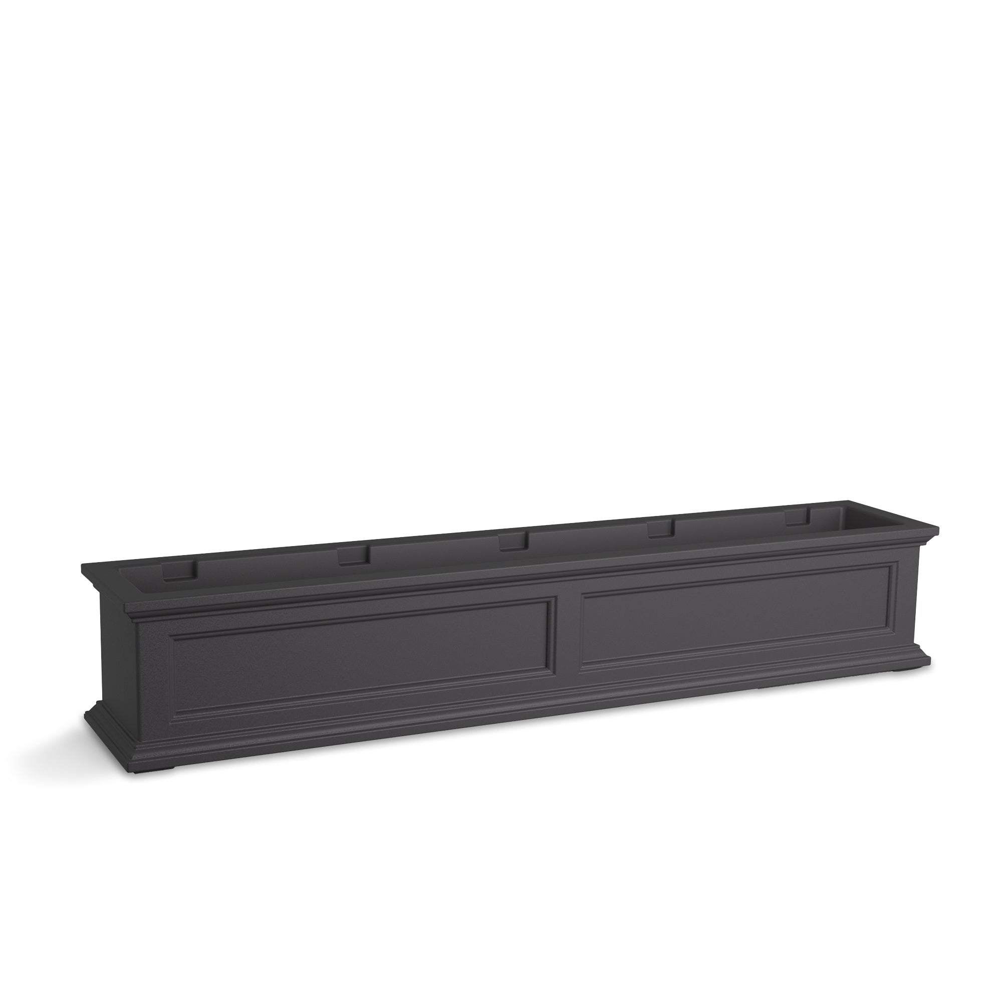 Mayne Fairfield 5ft Self-Watering Window Box with Steel Wall Mount Brackets (Graphite Grey & Espresso)