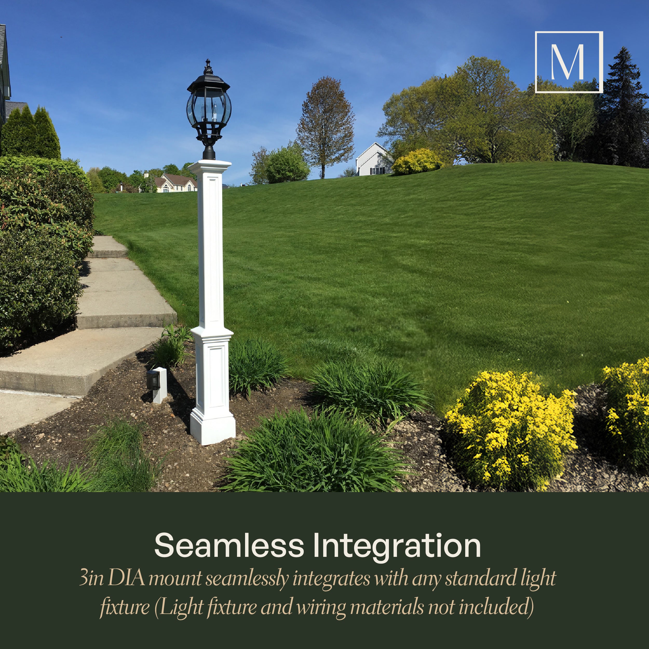 Mayne Signature Lamp Post with PVC Mount