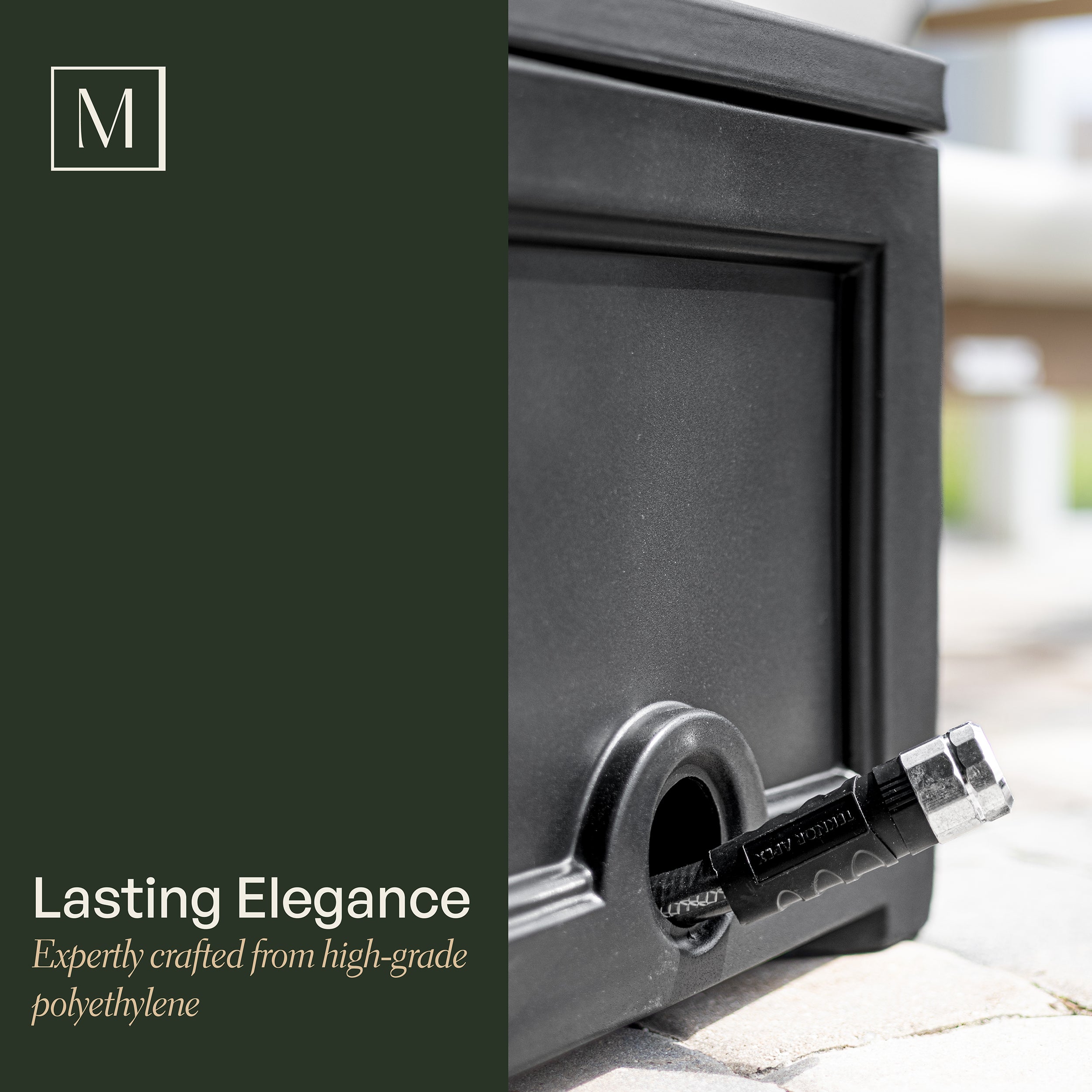 Mayne Fairfield Garden Hose Bin (Black)