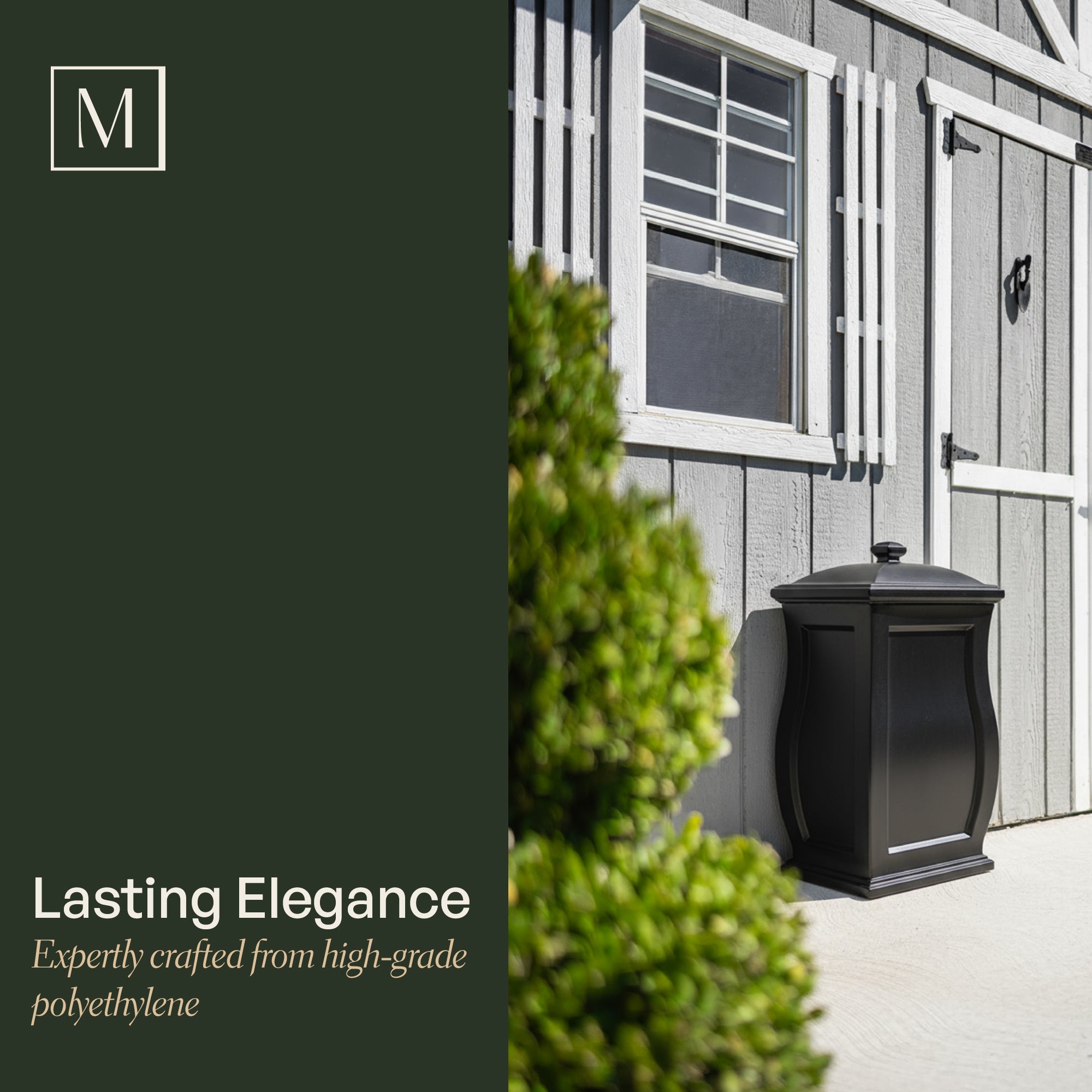 Mayne Mansfield Multi-Purpose Storage Bin - Includes Waste Bag Hooks