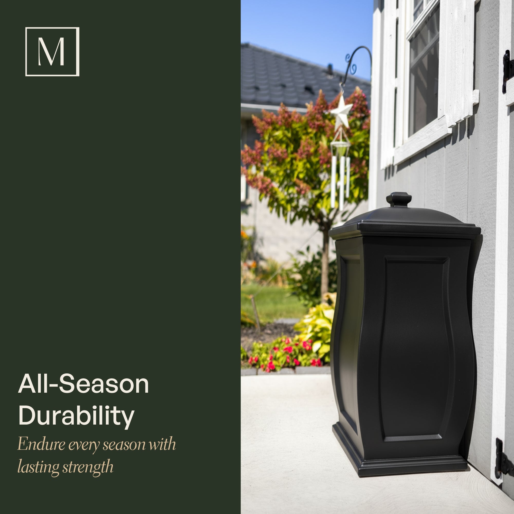 Mayne Mansfield Multi-Purpose Storage Bin - Includes Waste Bag Hooks