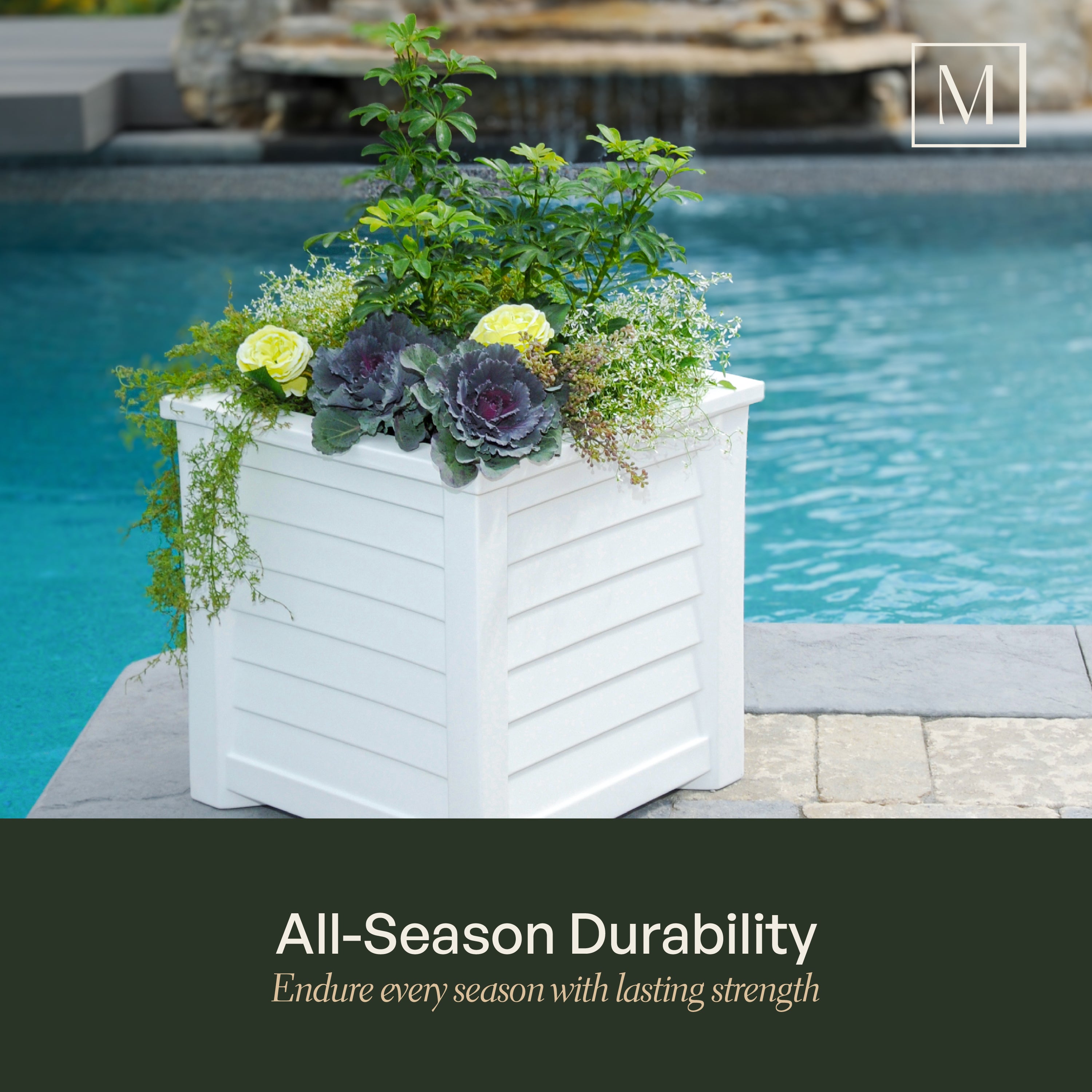 Mayne Lakeland 16-Inch Self-Watering Square Planter