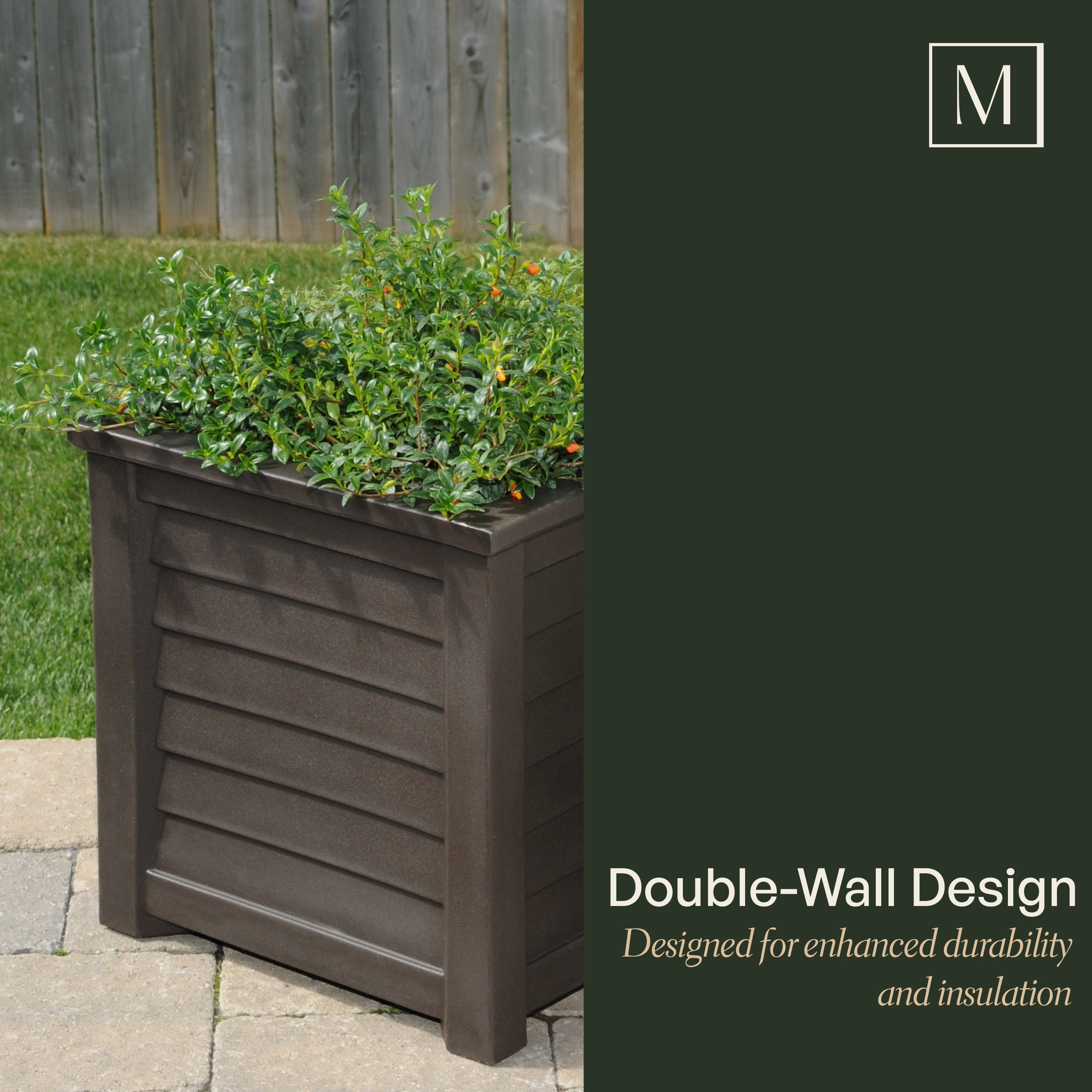 Mayne Lakeland 16-Inch Self-Watering Square Planter