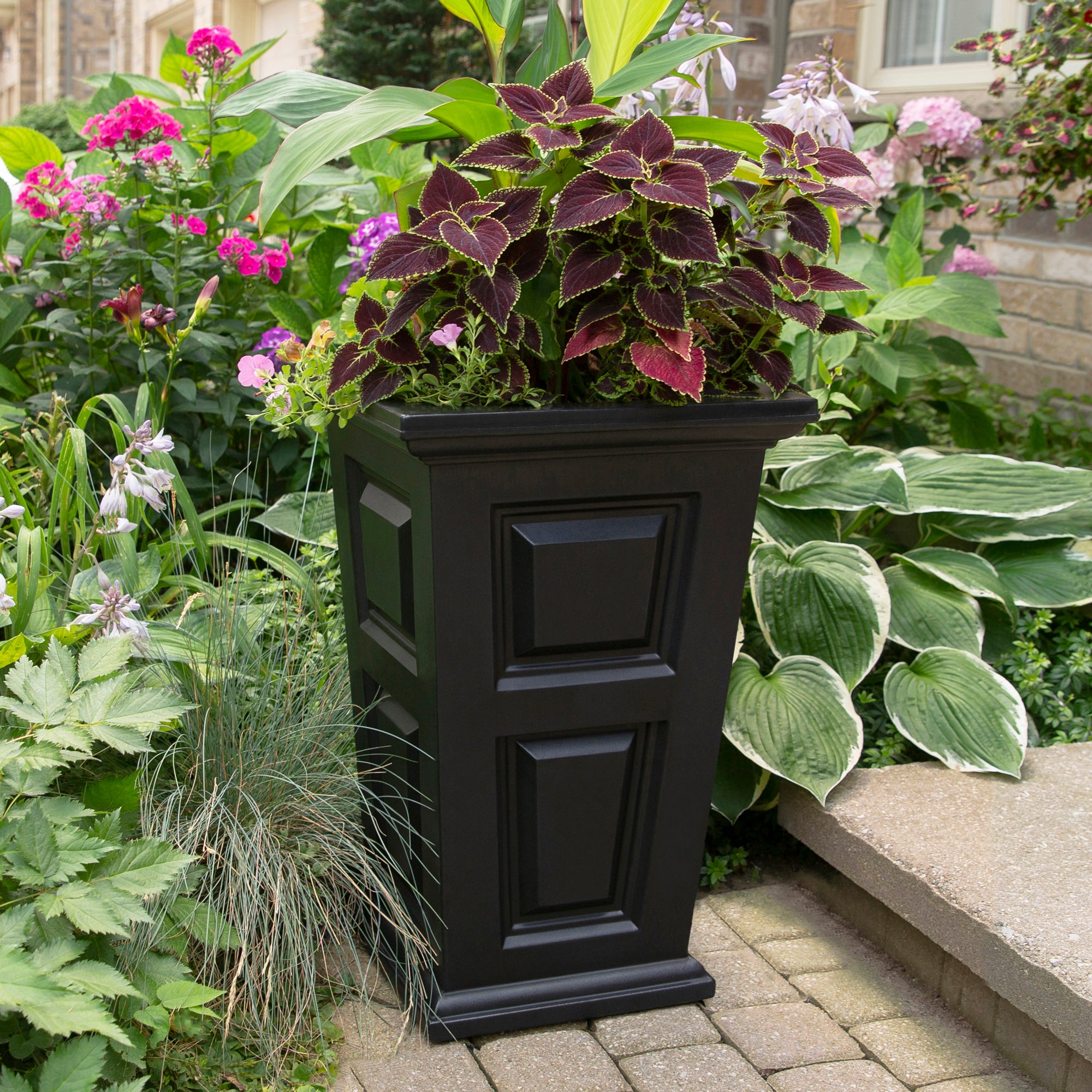 Mayne Wyndham 24-Inch Self-Watering Tall Planter with Removable Planting Insert