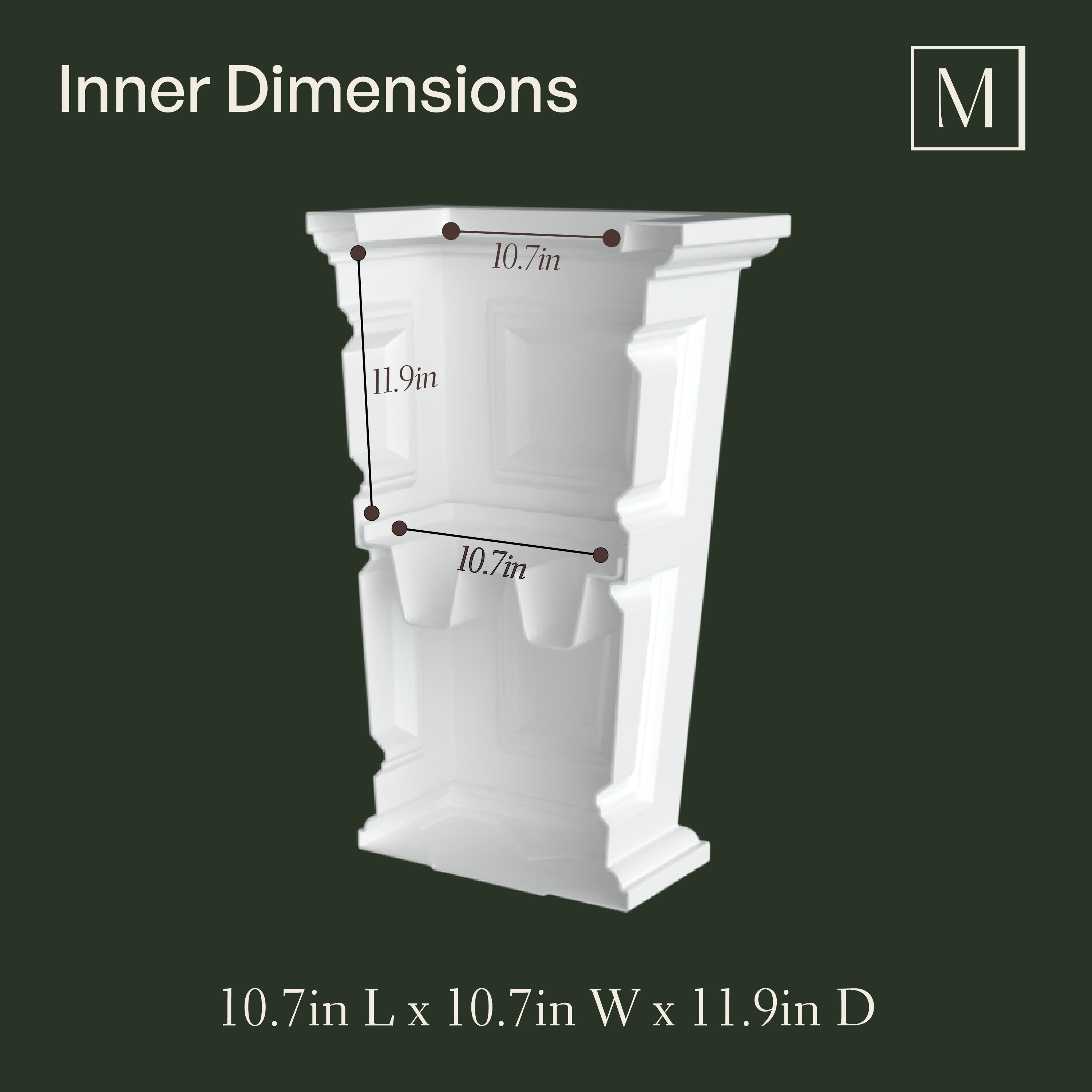 Mayne Wyndham 24-Inch Self-Watering Tall Planter with Removable Planting Insert