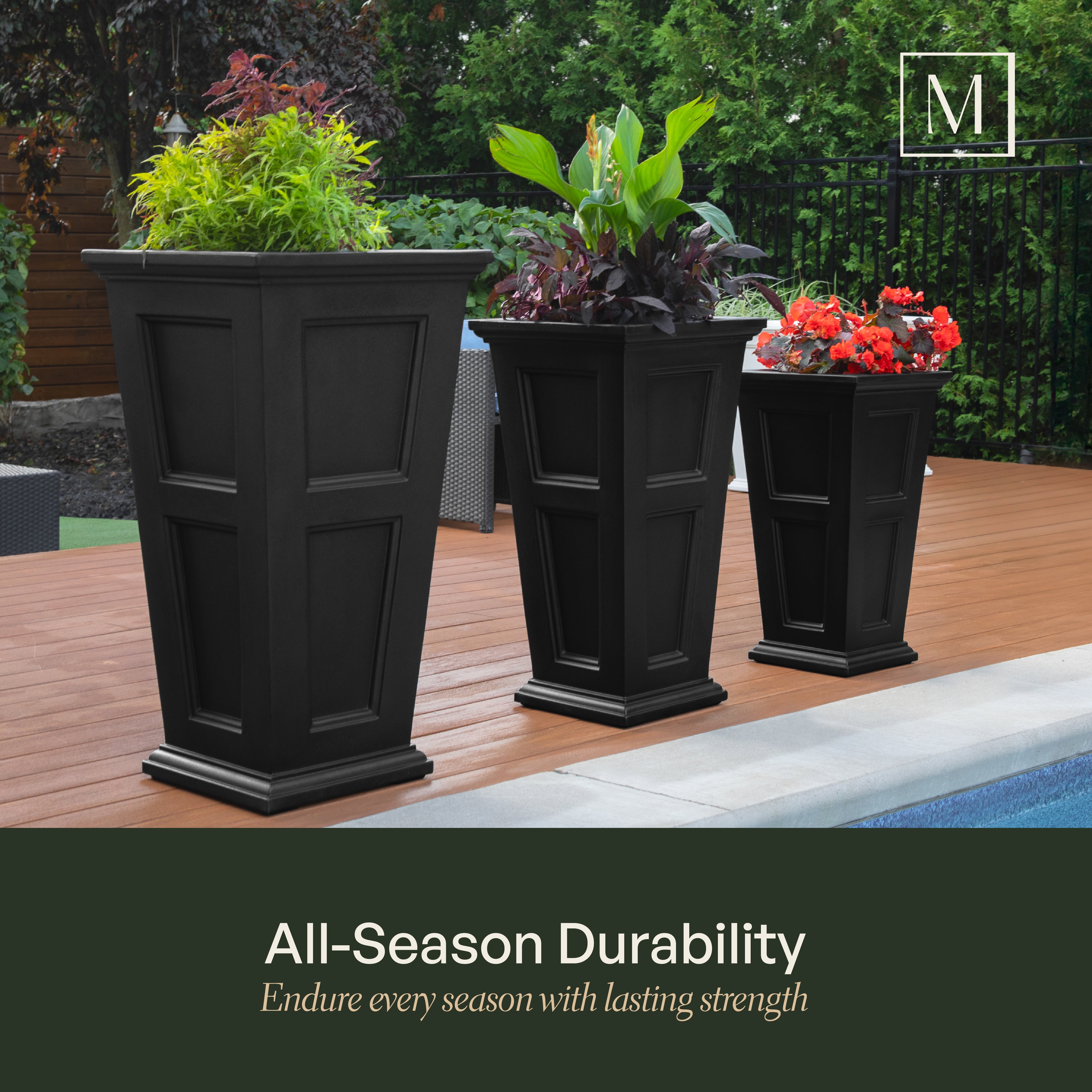 Mayne Fairfield 28in Tall Planter