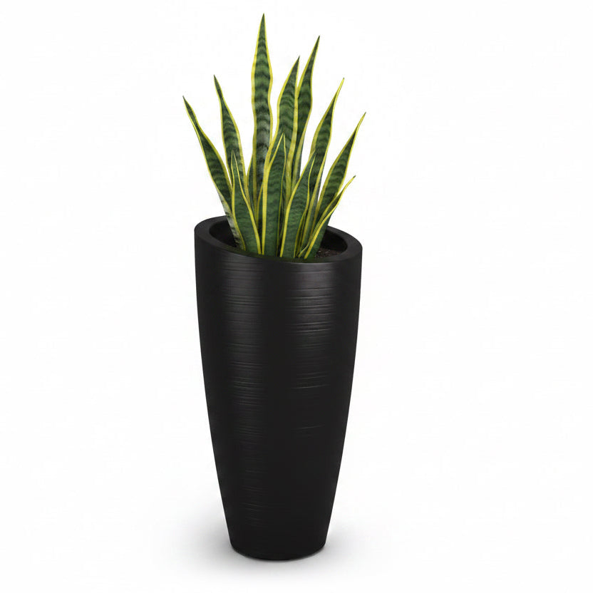Mayne Modesto 32in Tall Planter (Black & White)