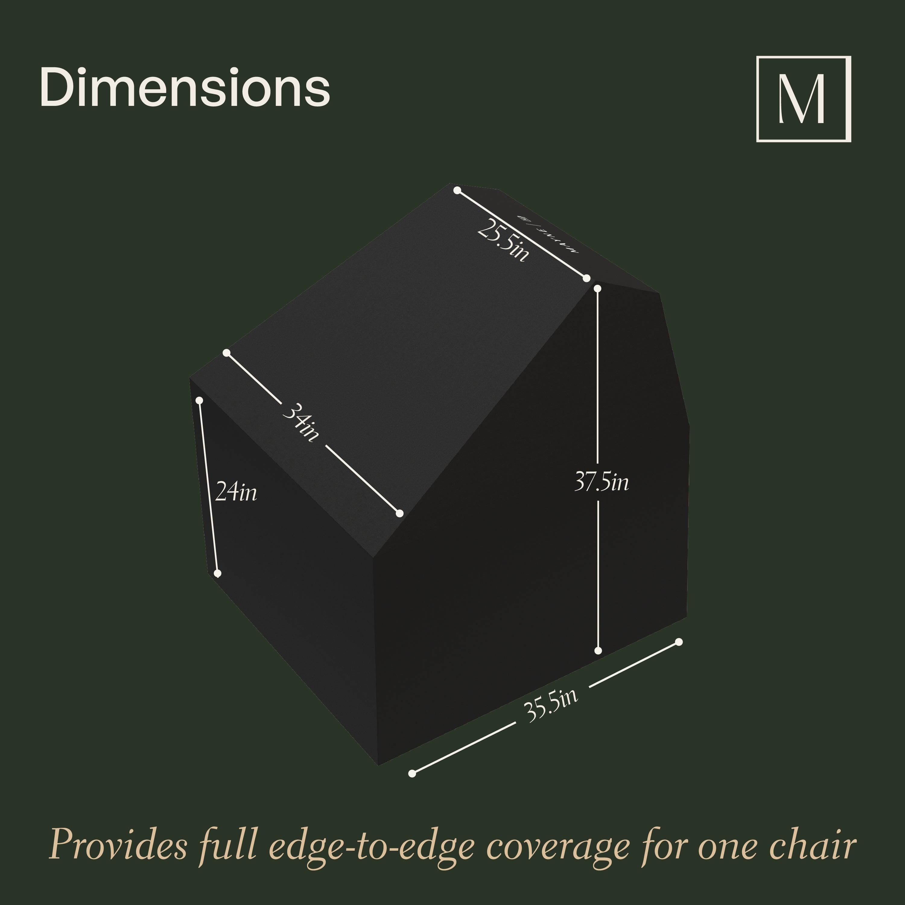 Mayne Mesa Patio Chair Cover – Weather-Resistant Outdoor Furniture Cover, Fits MESA Collection Chair