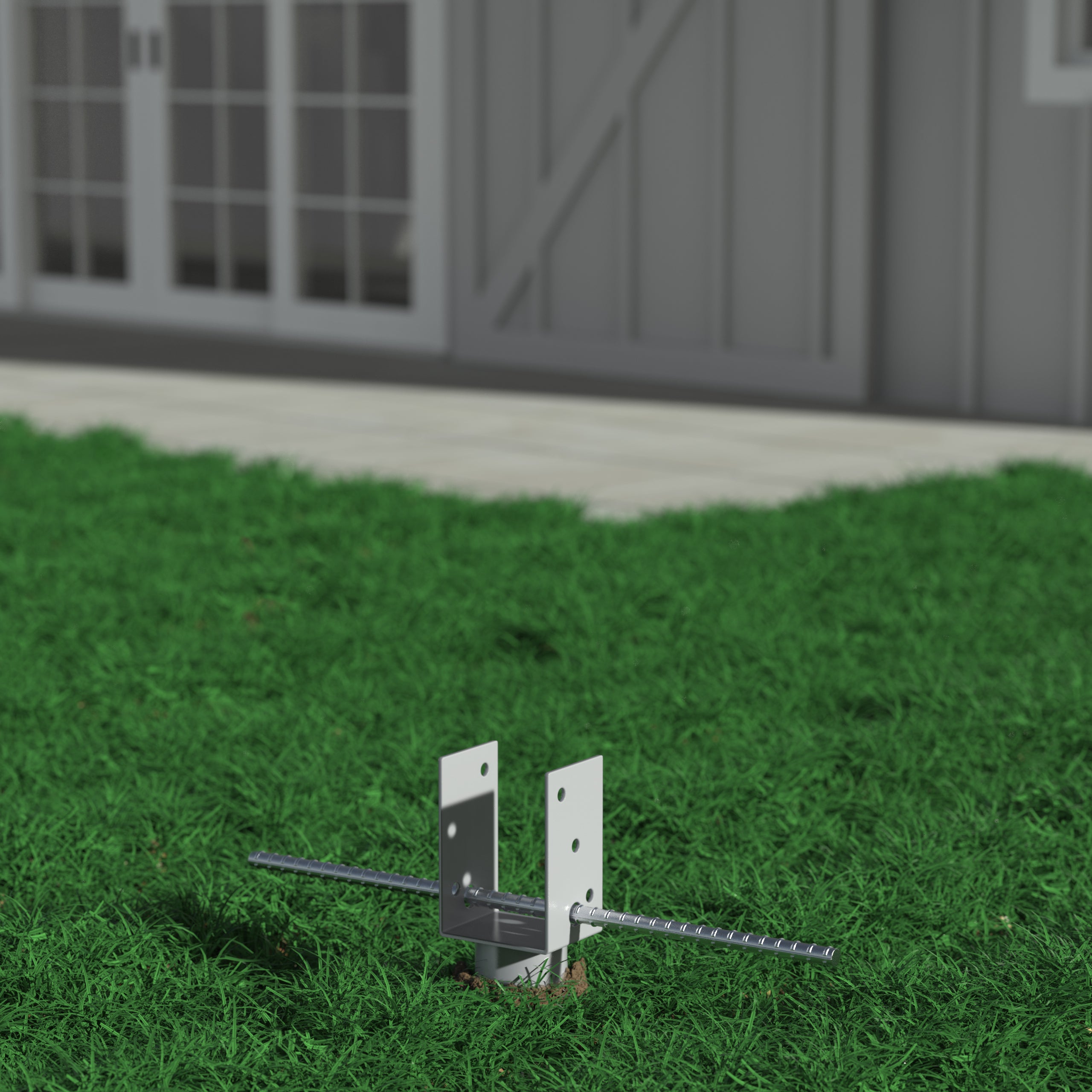 Mayne Mayne No Dig Ground Anchor - Includes Lag Bolts & Rebar