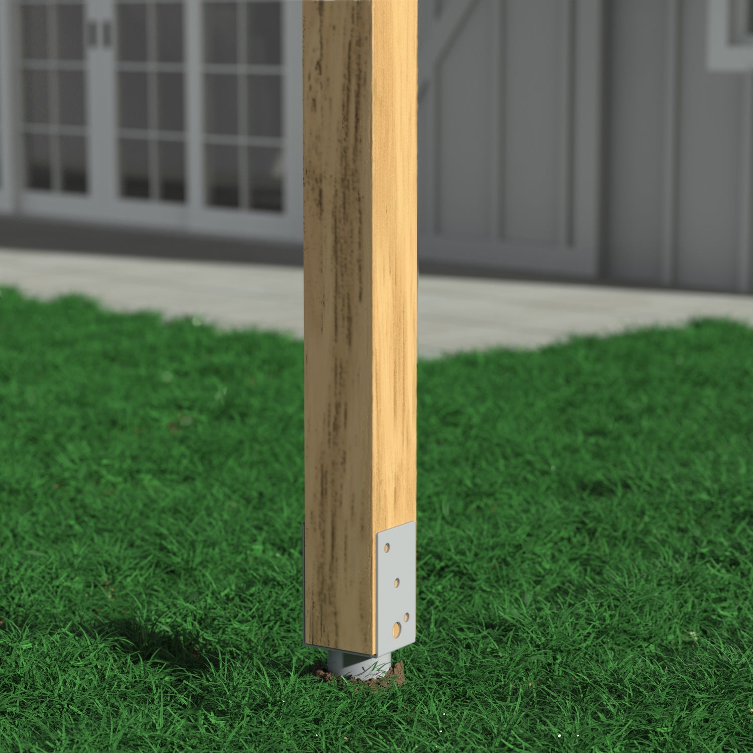 Mayne Mayne No Dig Ground Anchor - Includes Lag Bolts & Rebar