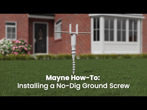 Mayne Mayne No Dig Ground Anchor - Includes Lag Bolts & Rebar