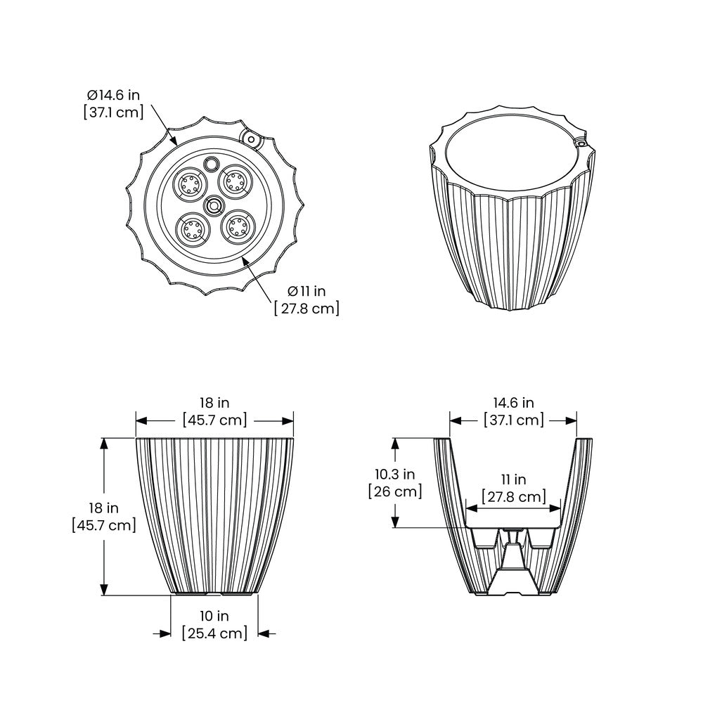Mayne Sedona 18in Tall Planter