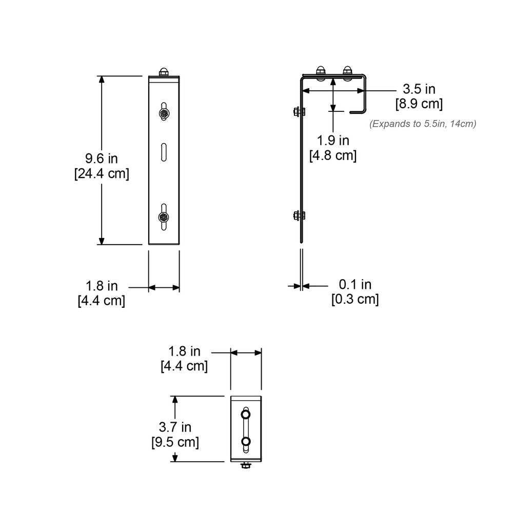 Mayne Adjustable Deck Rail Bracket