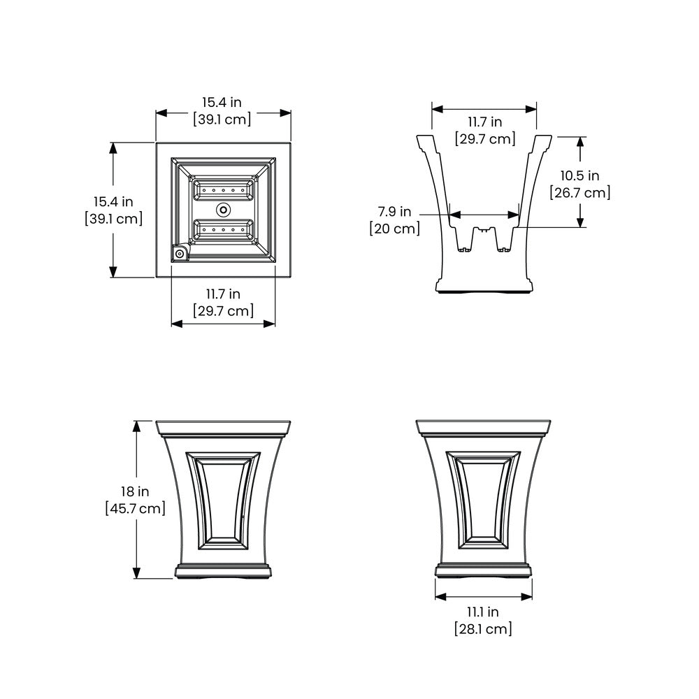 Mayne Cambridge 18in Tall Planter