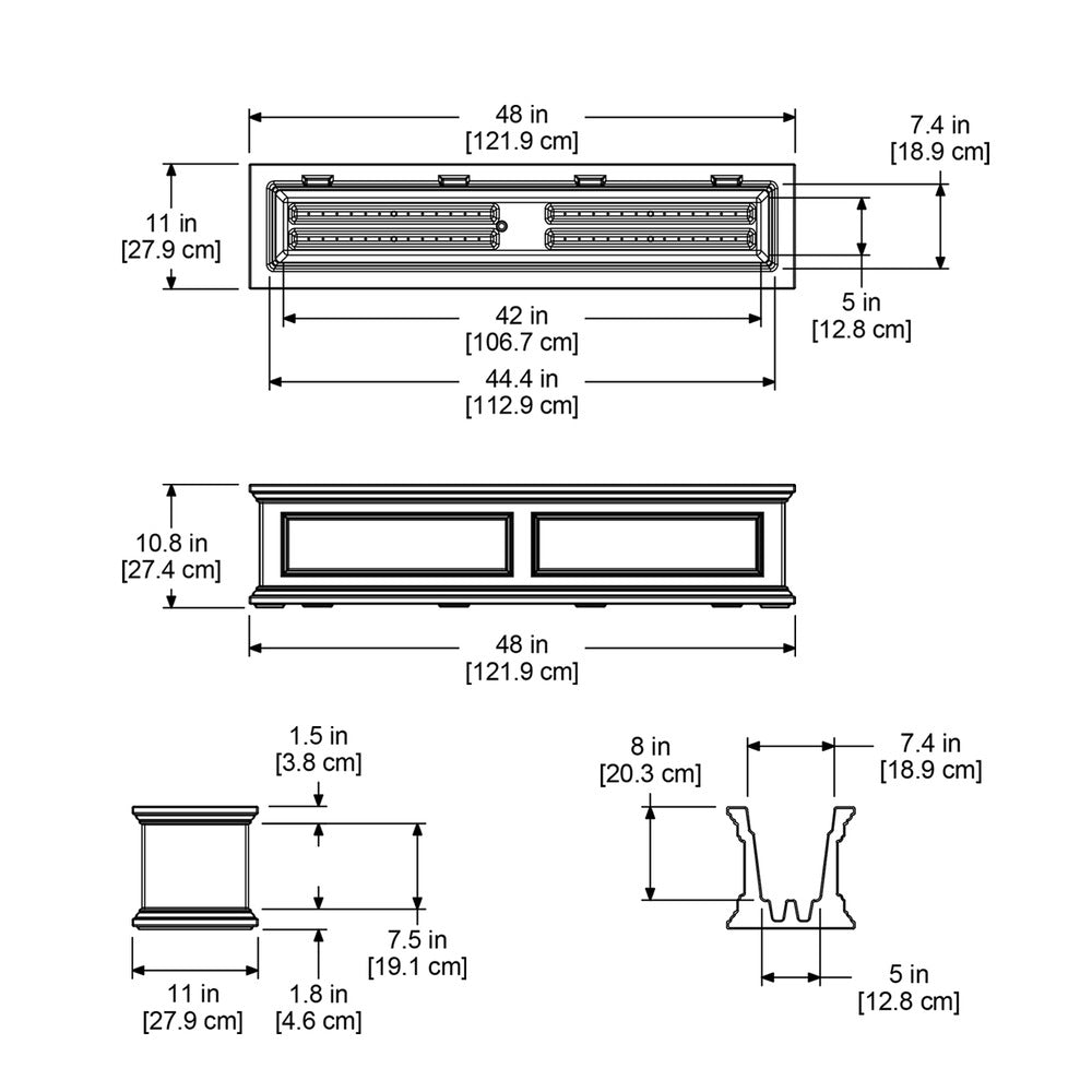 Mayne Fairfield 4ft Window Box
