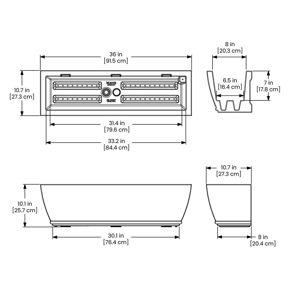 Mayne Acadia 3ft Window Box