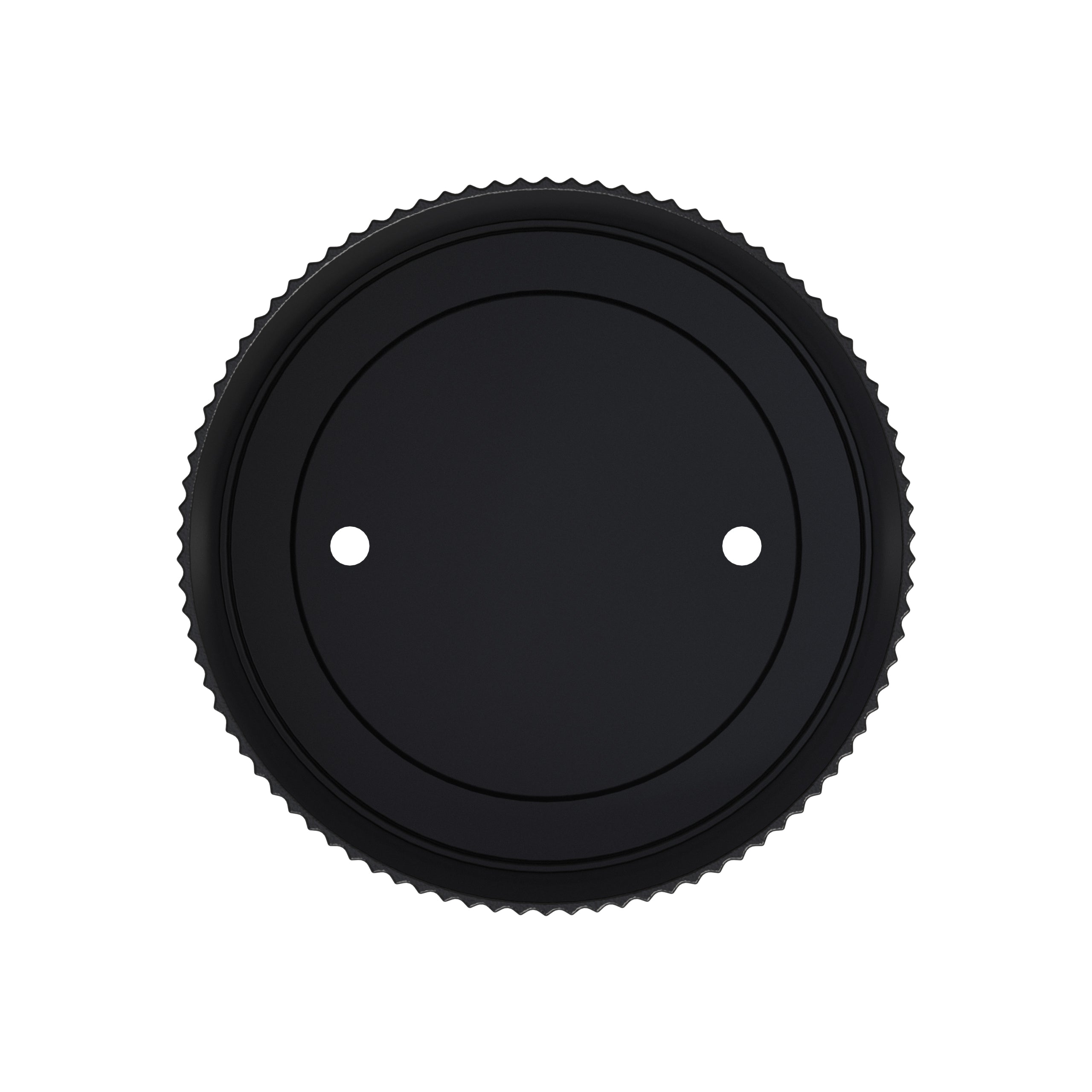 Mayne Serene Round Ribbed Planter with Drainage Hole Black 10in