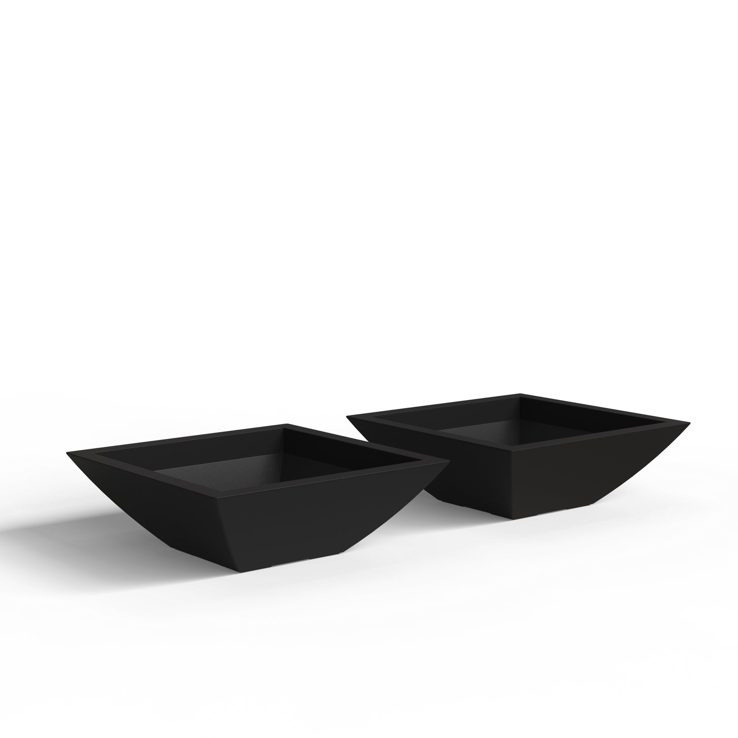 Mayne Evolve 20-Inch Square Tapered Bowl Planter (2-Pack)