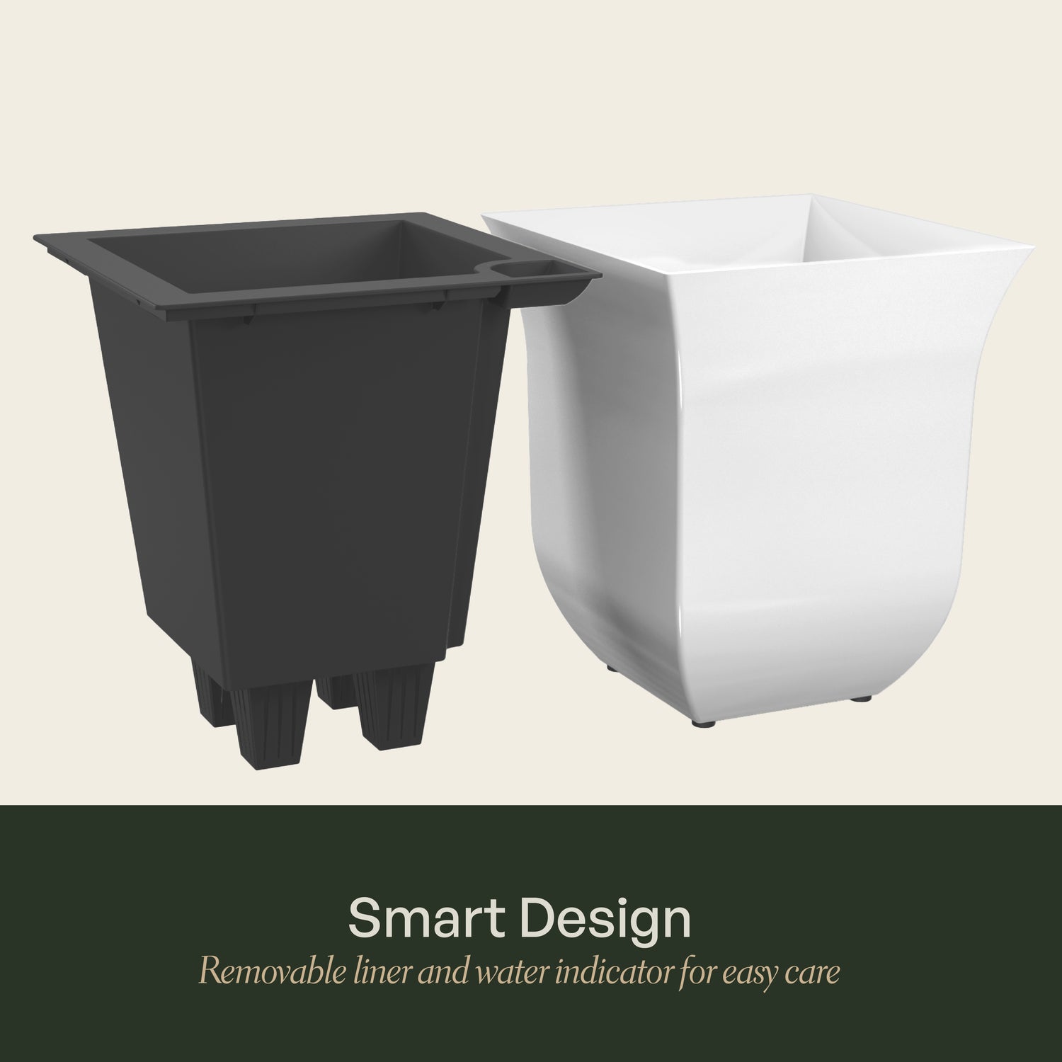 Mayne Valencia 8-Inch Self-Watering Wall Mount Planter (3-Pack)