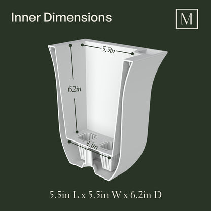 Mayne Valencia 8-Inch Self-Watering Wall Mount Planter (3-Pack)