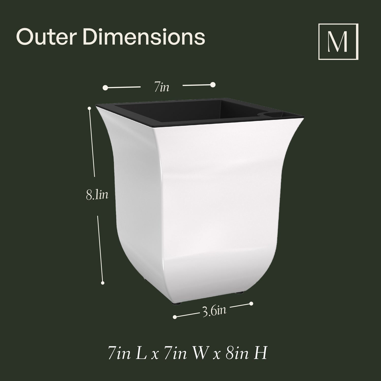 Mayne Valencia 8-Inch Self-Watering Wall Mount Planter (3-Pack)