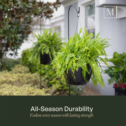 Mayne Caprio 14-Inch Self-Watering Hanging Planter with Water Level Indicator (2-Pack)