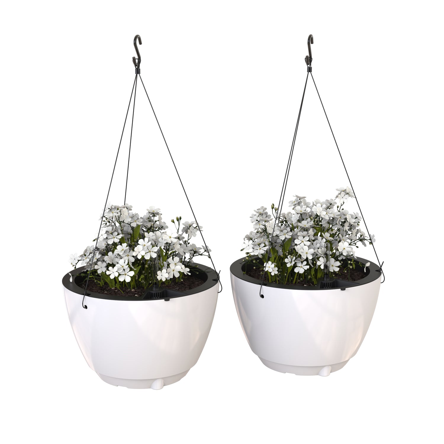 14 inch planter pots Mayne Caprio 14-Inch Self-Watering Hanging Planter with Water Level In – Mayne Inc