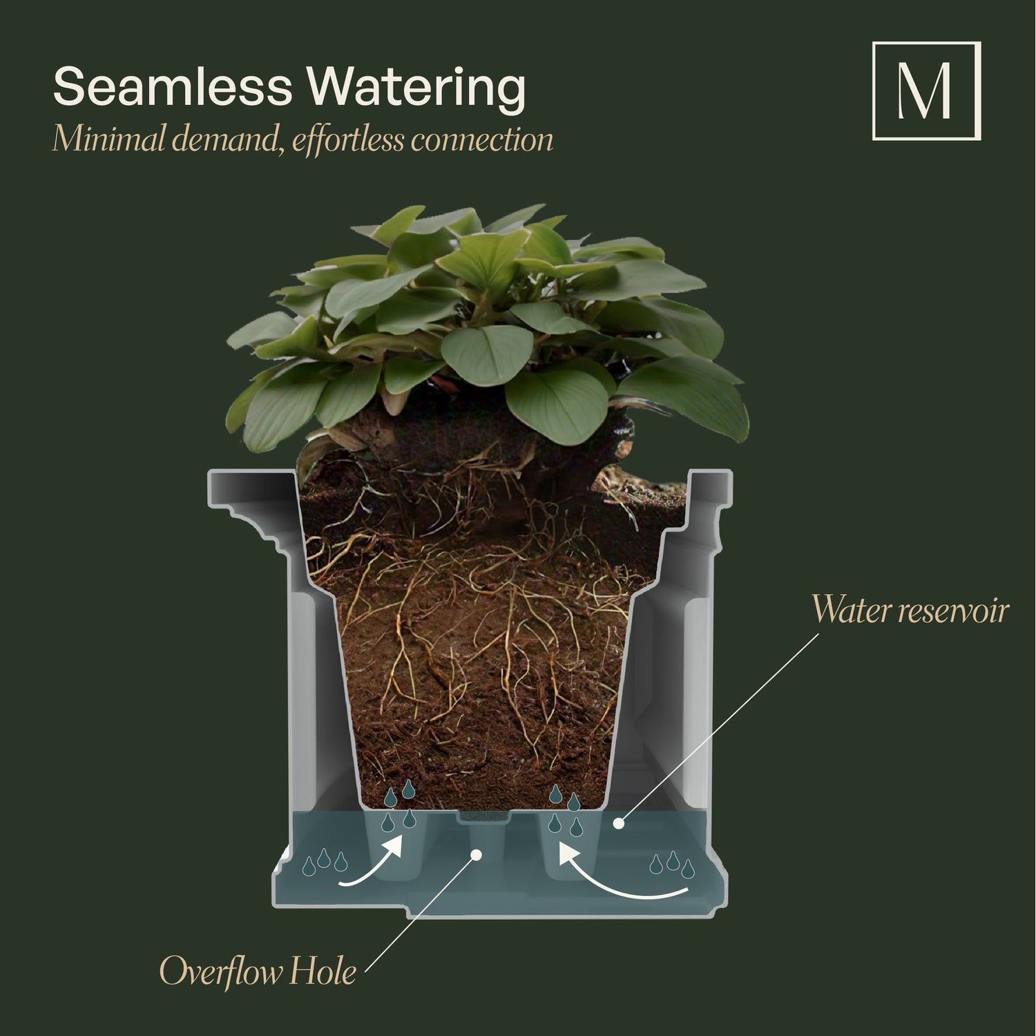 Mayne Nantucket 2ft Self-Watering Window Box with Steel Wall Mount Brackets (Espresso)