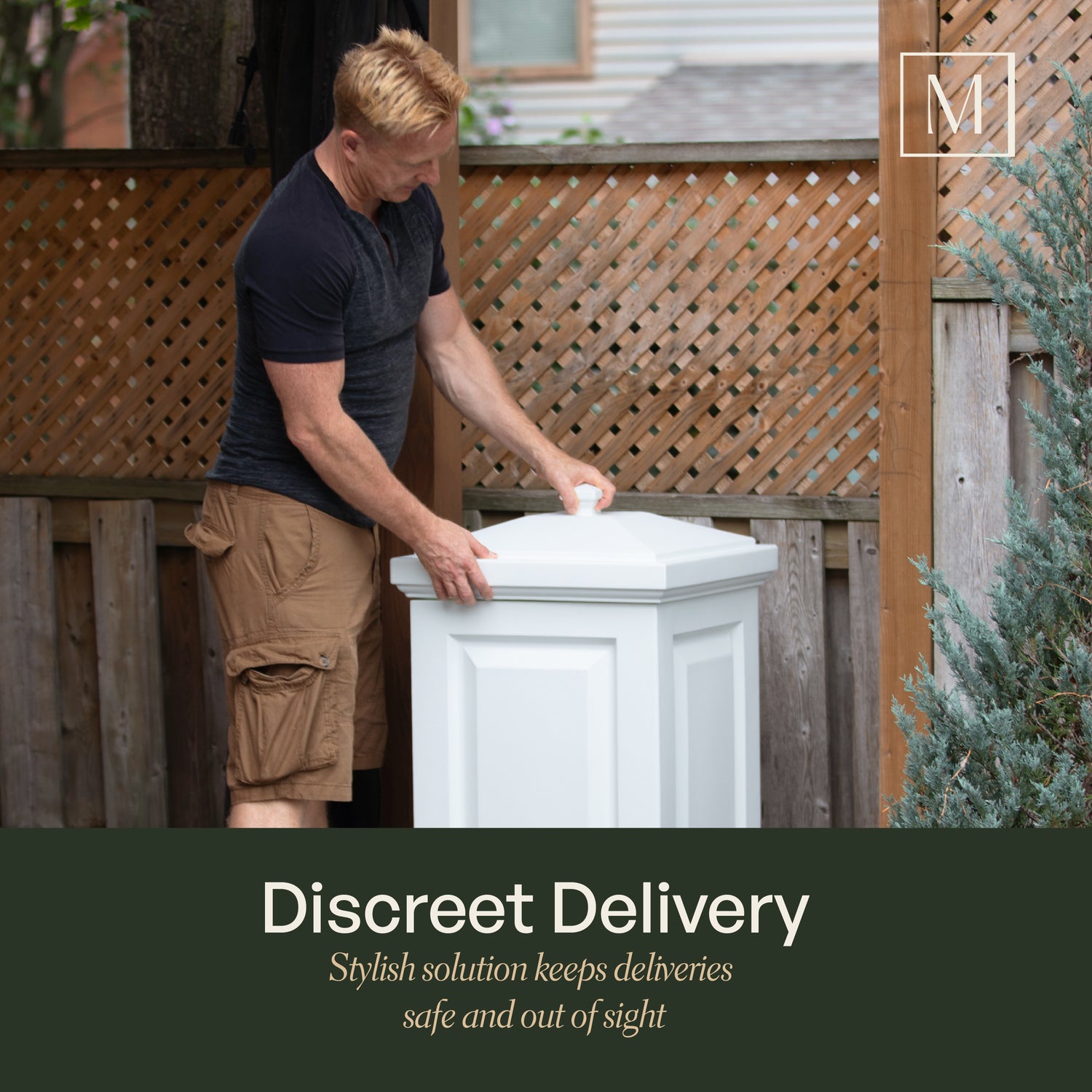 Mayne Berkshire Multi-Purpose Storage Bin - Includes Waste Bag Hooks (Black)