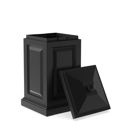 Mayne Berkshire Multi-Purpose Storage Bin - Includes Waste Bag Hooks (Black)