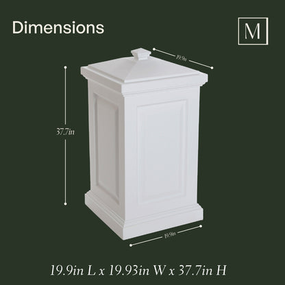 Mayne Berkshire Multi-Purpose Storage Bin - Includes Waste Bag Hooks (Black)