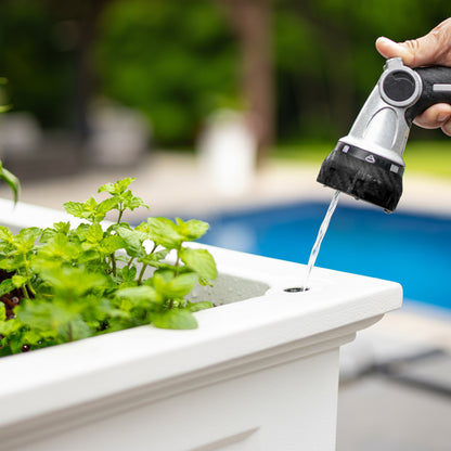 Mayne Fairfield 24-Inch Self-Watering Square Elevated Garden Bed with Wooden Legs