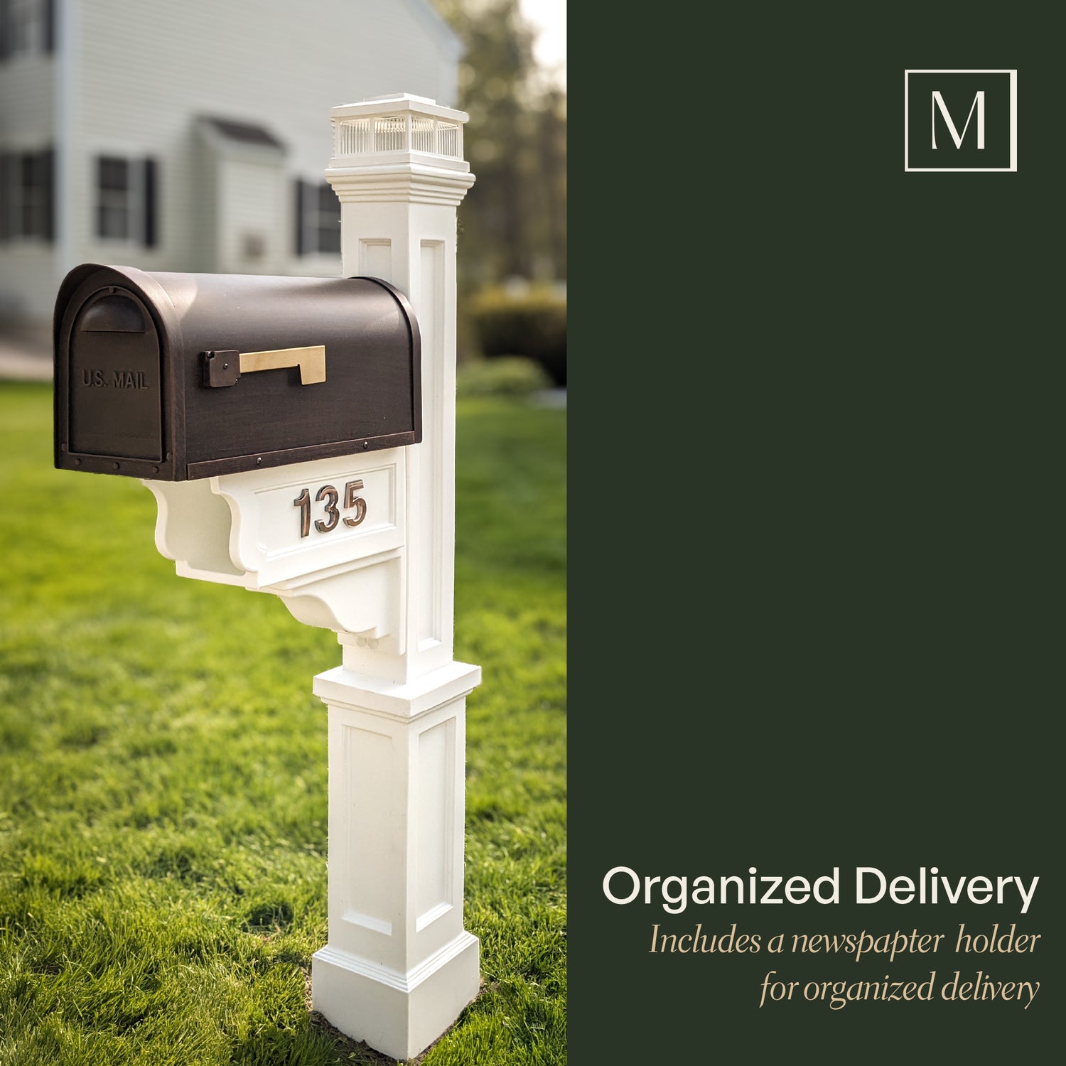 Mayne Dover Single Arm Mail Post