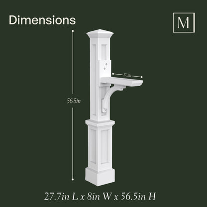 Mayne Newport Plus Single Arm Mail Post
