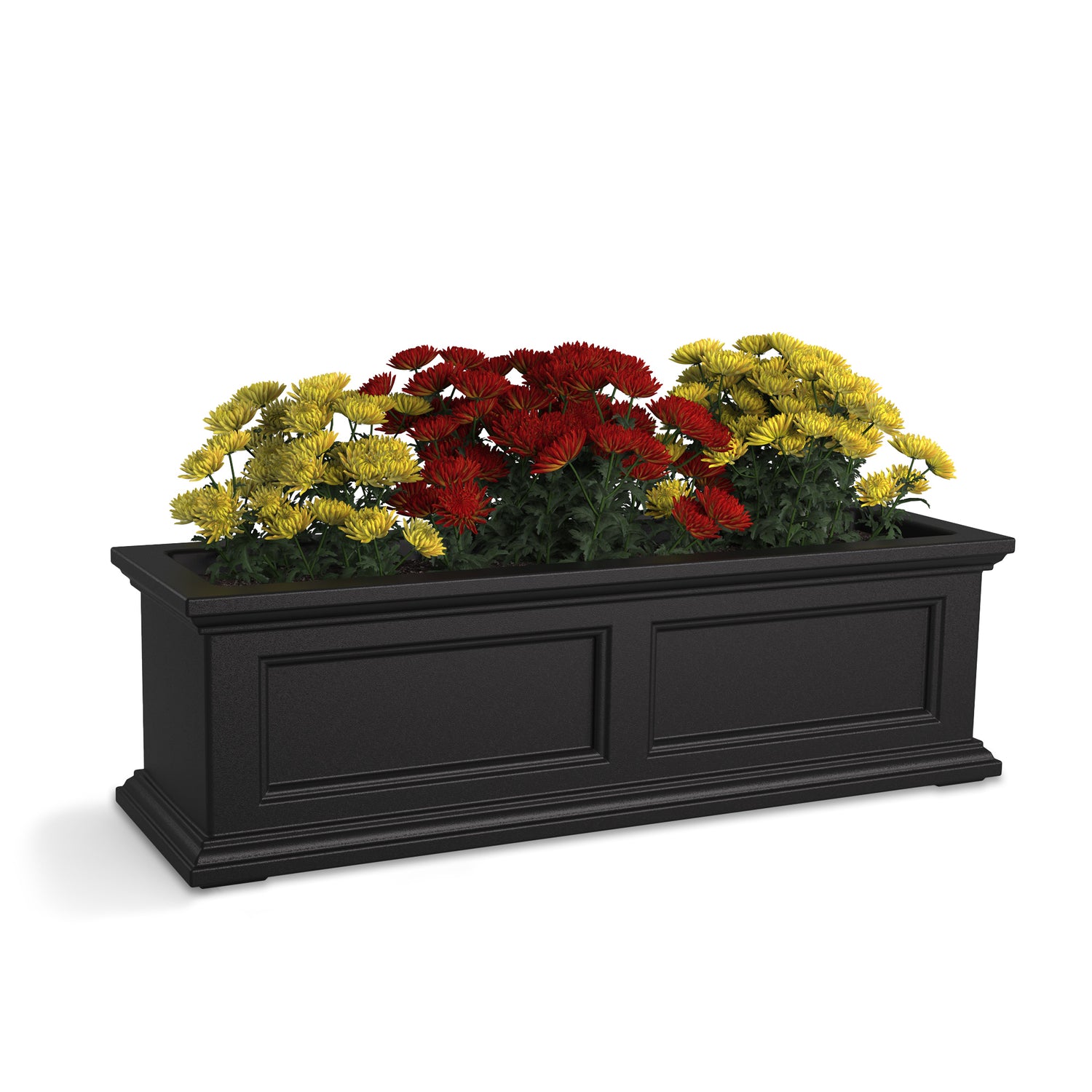 self watering window box planters Mayne Fairfield 3ft Self-Watering Window Box with Steel Wall Mount Bra – Mayne Inc