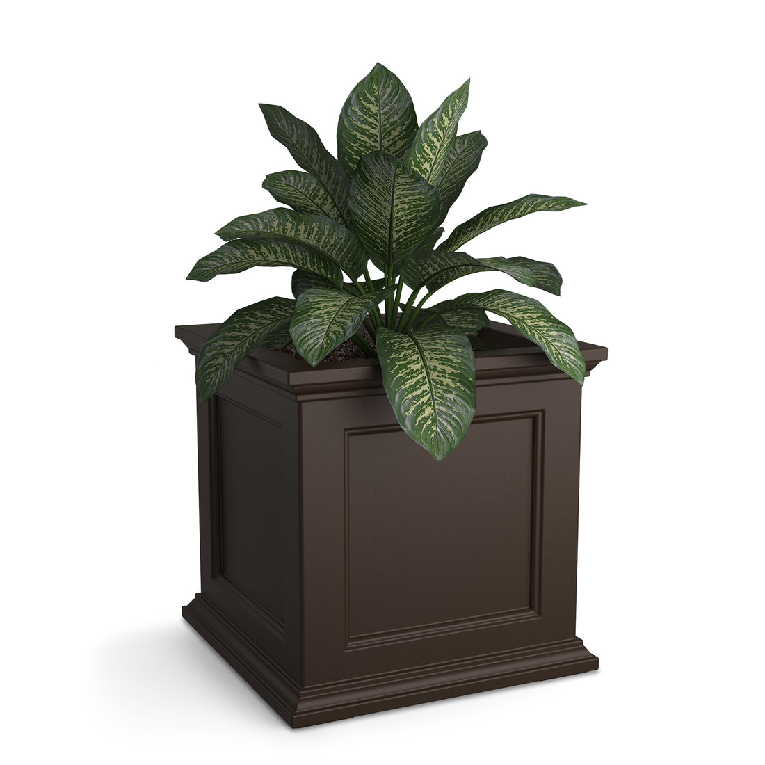 Mayne Fairfield 20-Inch Self-Watering Square Planter (Graphite Grey &amp; Espresso)