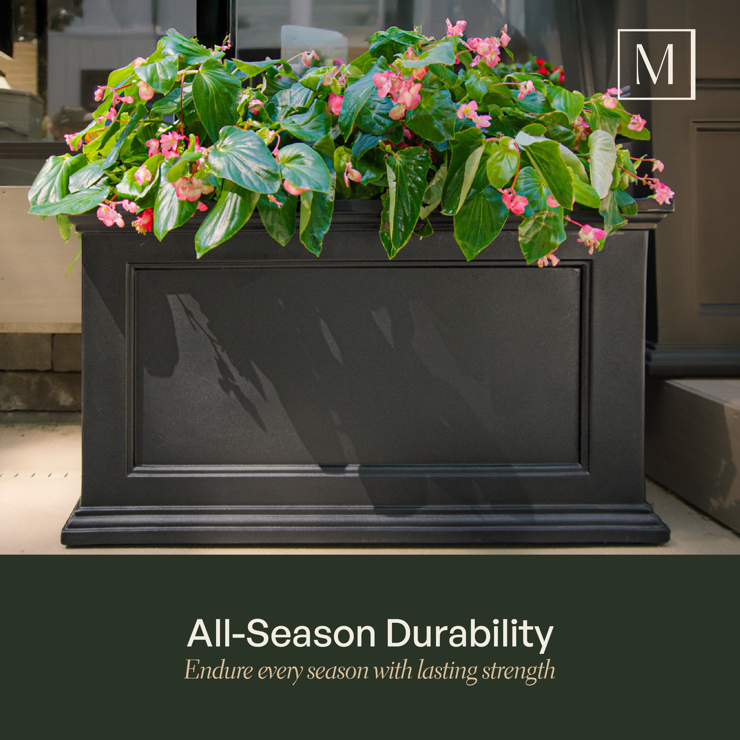 Mayne Fairfield 20x36-Inch Self-Watering Rectangle Planter – Mayne