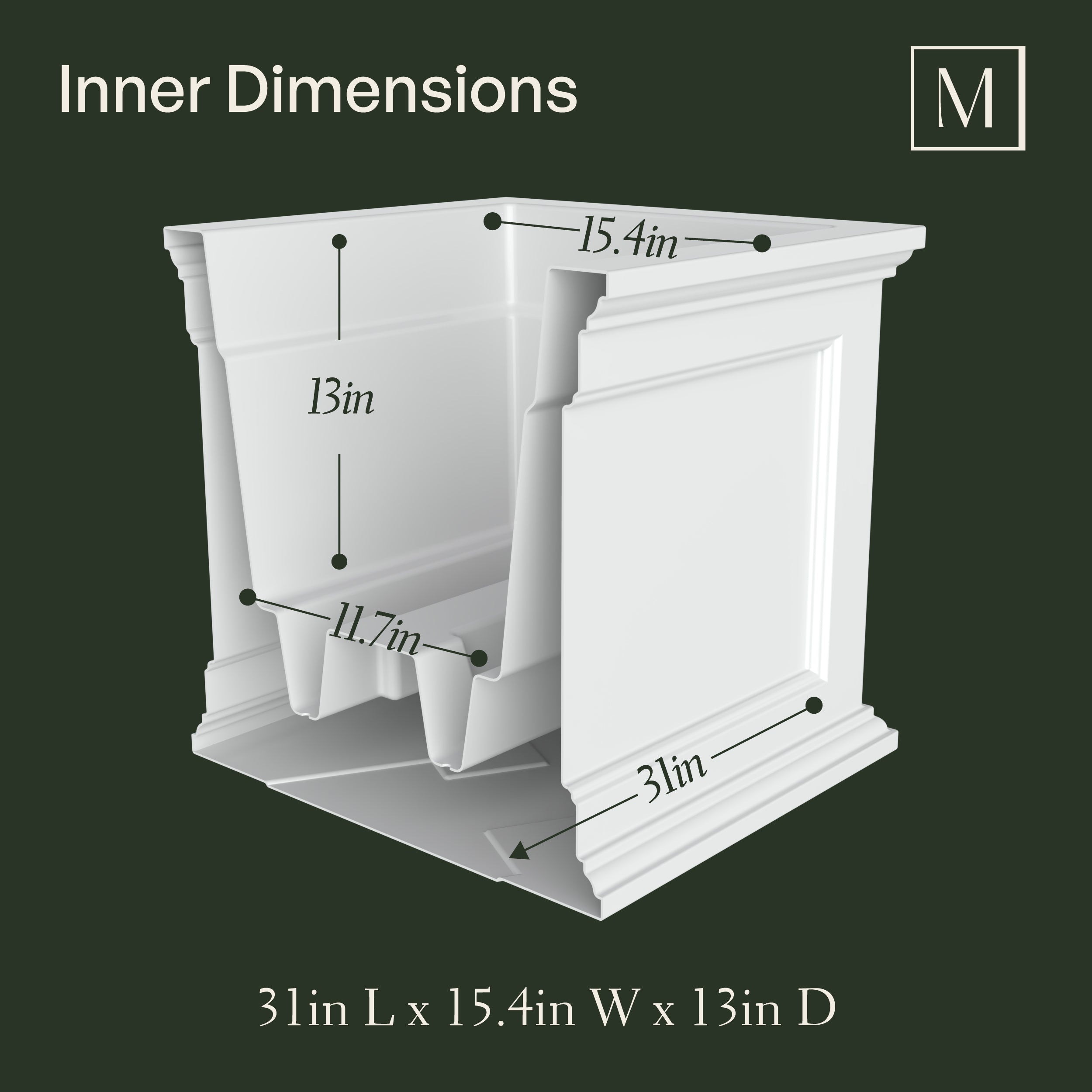 Mayne Fairfield 20x36-Inch Self-Watering Rectangle Planter – Mayne