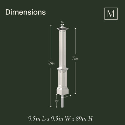 Mayne Signature Lamp Post with PVC Mount