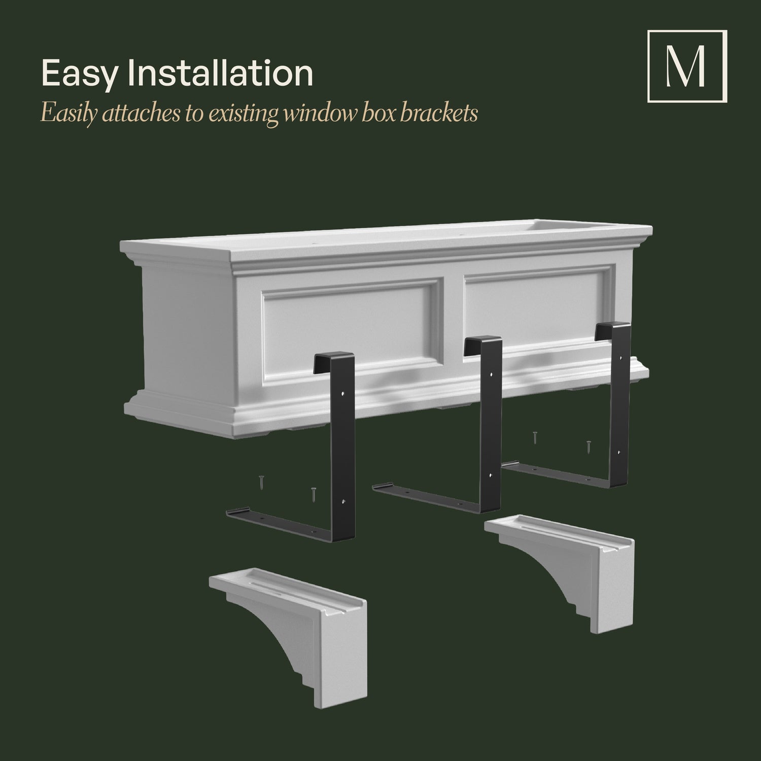 Mayne Fairfield Corbels (Graphite Grey &amp; Espresso, 2-Pack)