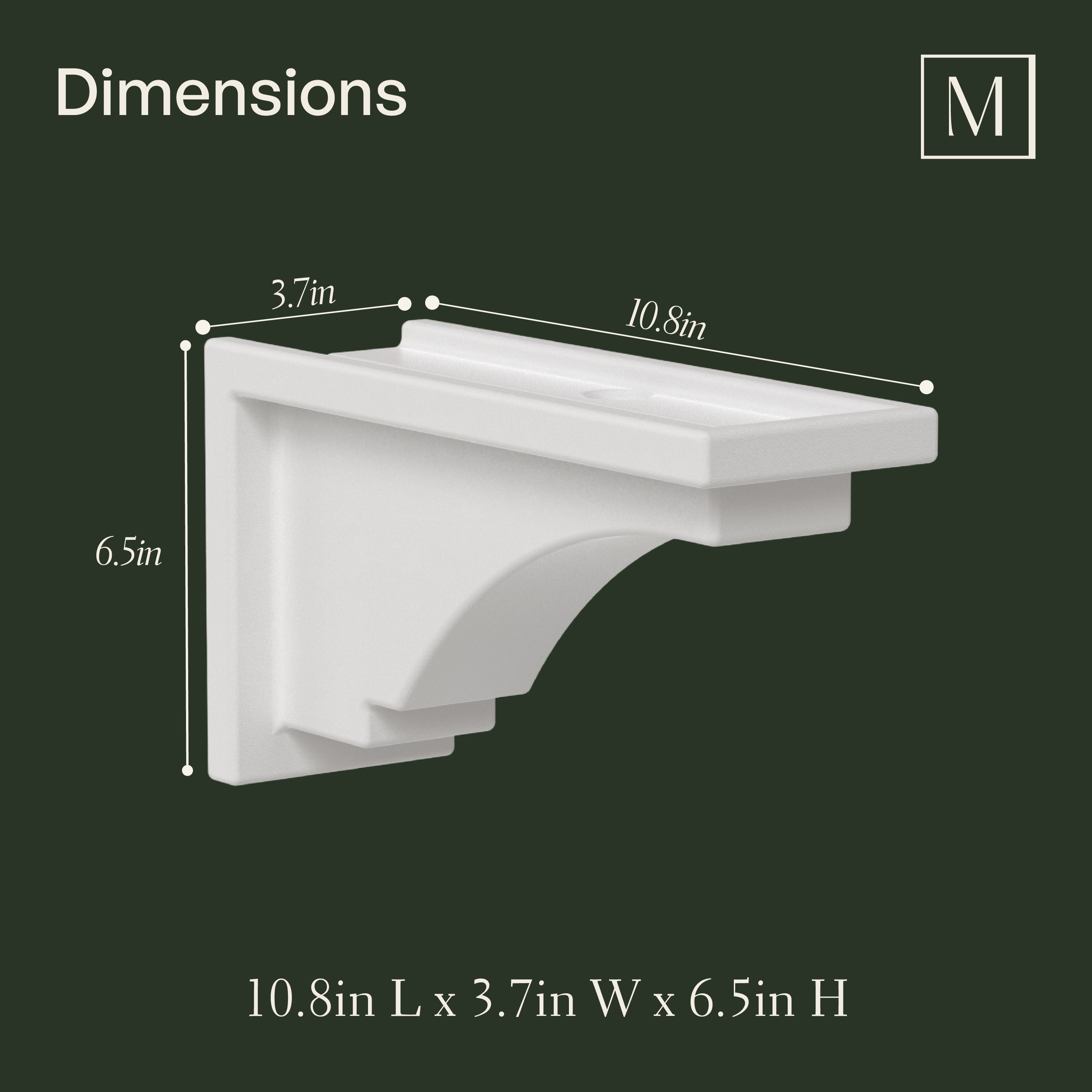 Mayne Fairfield Corbels (Graphite Grey &amp; Espresso, 2-Pack)